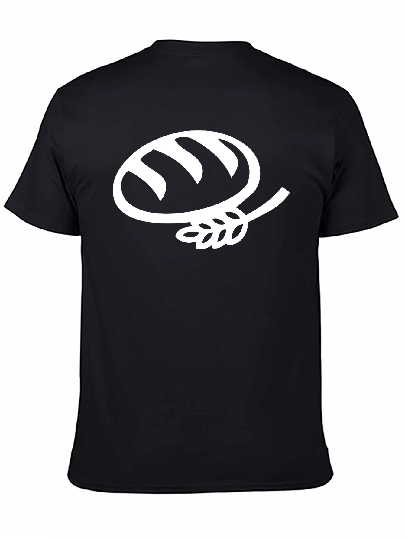 Bread Wheat Graphic Tee - Black Cotton T-Shirt