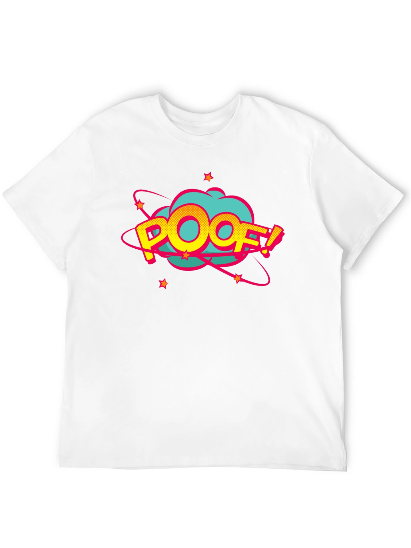 Poof! Graphic Print Black T-Shirt
