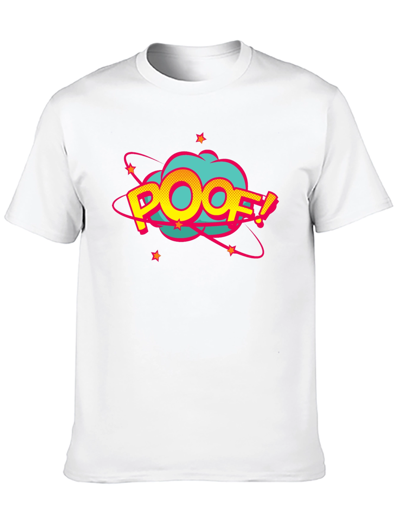 Poof! Graphic Print Black T-Shirt