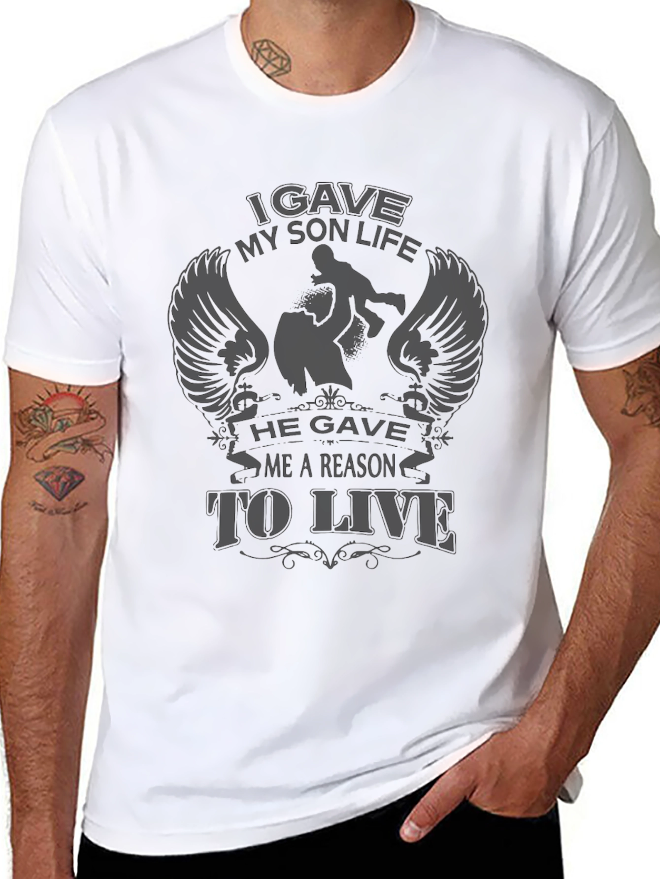 I Gave My Son Life Graphic Tee - Black