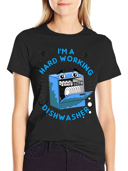 Hard Working Dishwasher Graphic T-Shirt