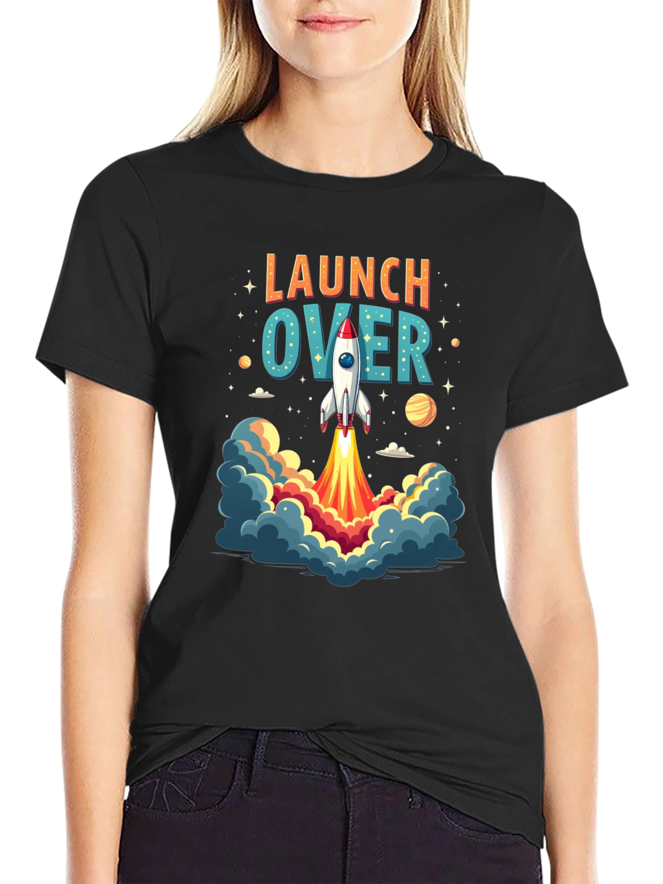 Launch Over Rocket Graphic Tee