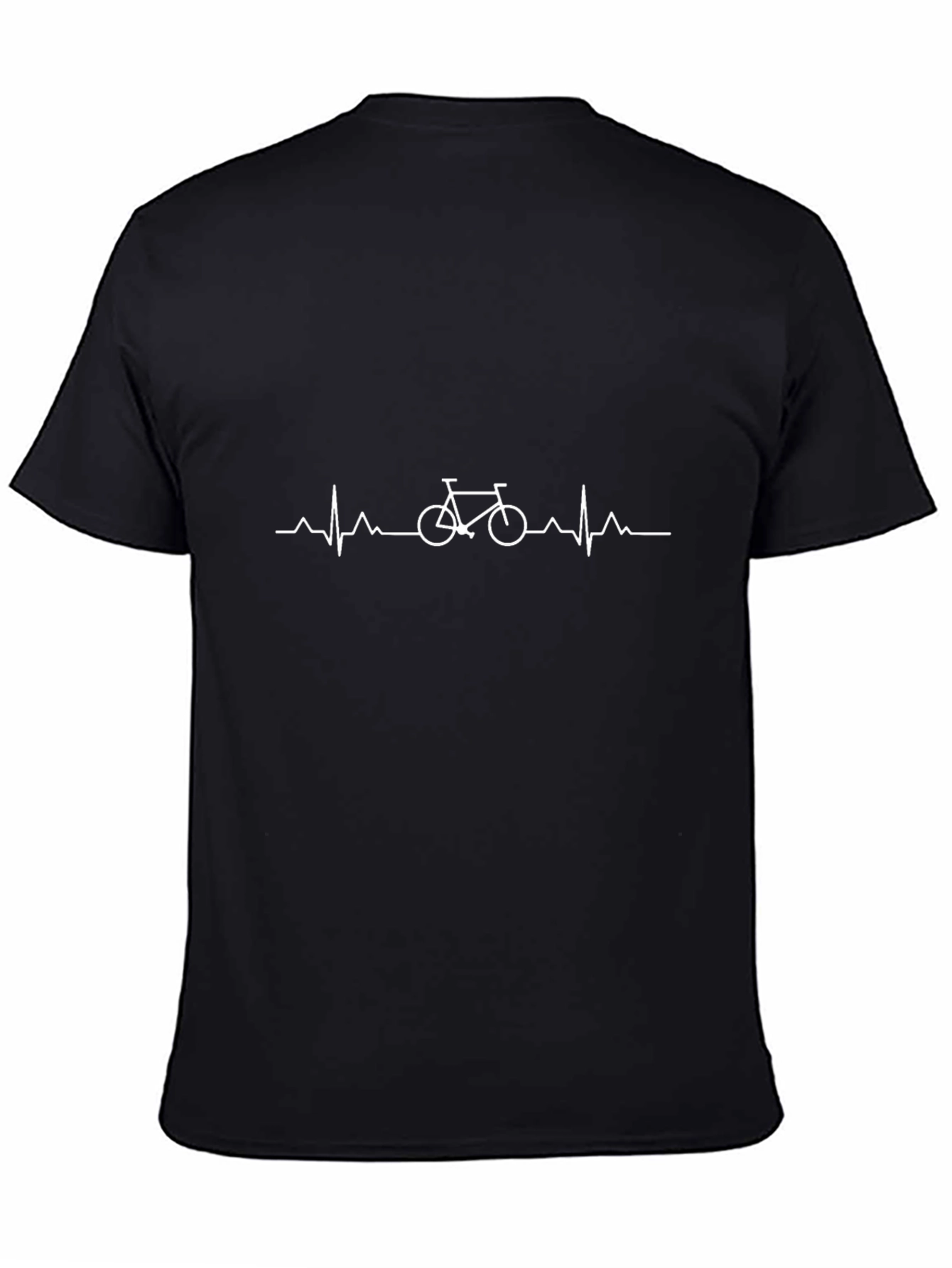 Heartbeat Bicycle Graphic Tee - Black