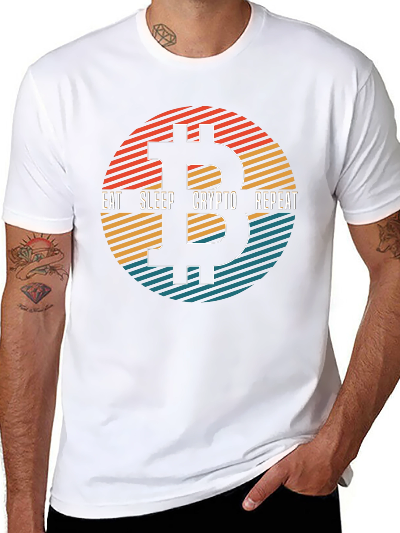 Eat Sleep Crypto Repeat Bitcoin Graphic Tee