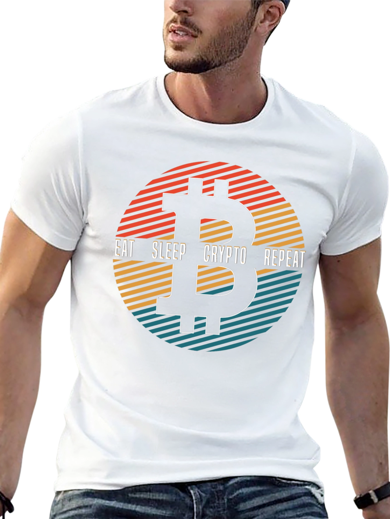 Eat Sleep Crypto Repeat Bitcoin Graphic Tee