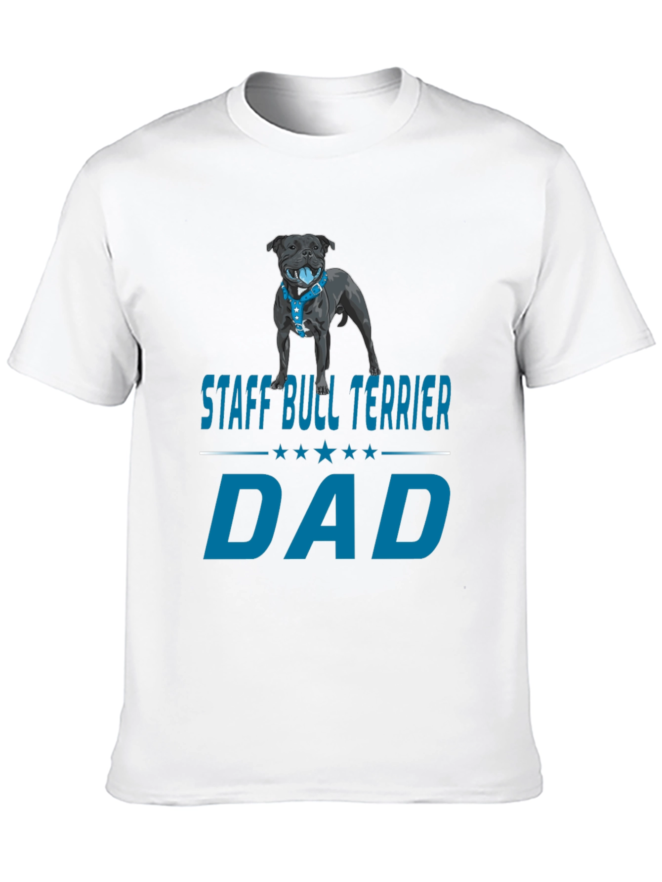 Staff Bull Terrier Dad Graphic T-Shirt