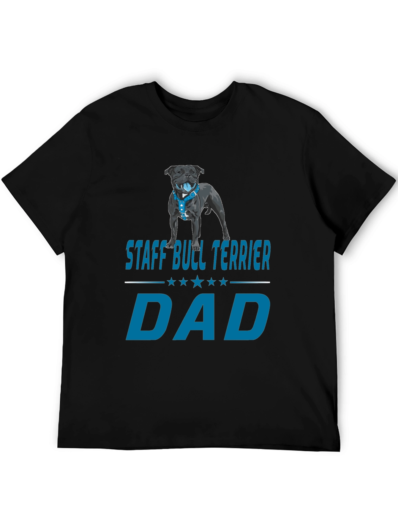 Staff Bull Terrier Dad Graphic T-Shirt