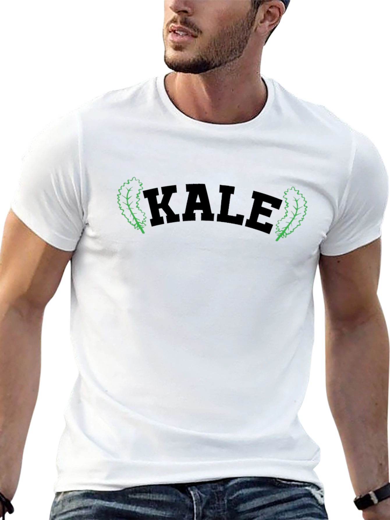 Kale Graphic T-Shirt - Trendy Vegetable Lover Tee