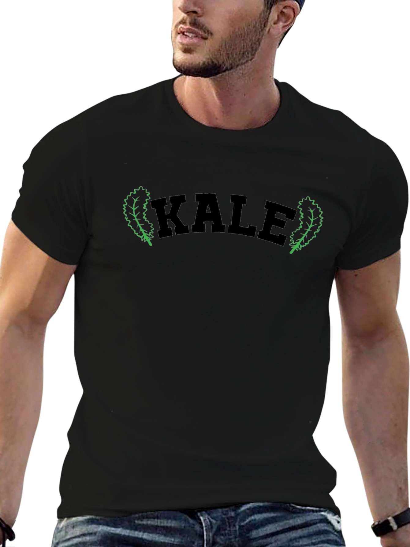 Kale Graphic T-Shirt - Trendy Vegetable Lover Tee