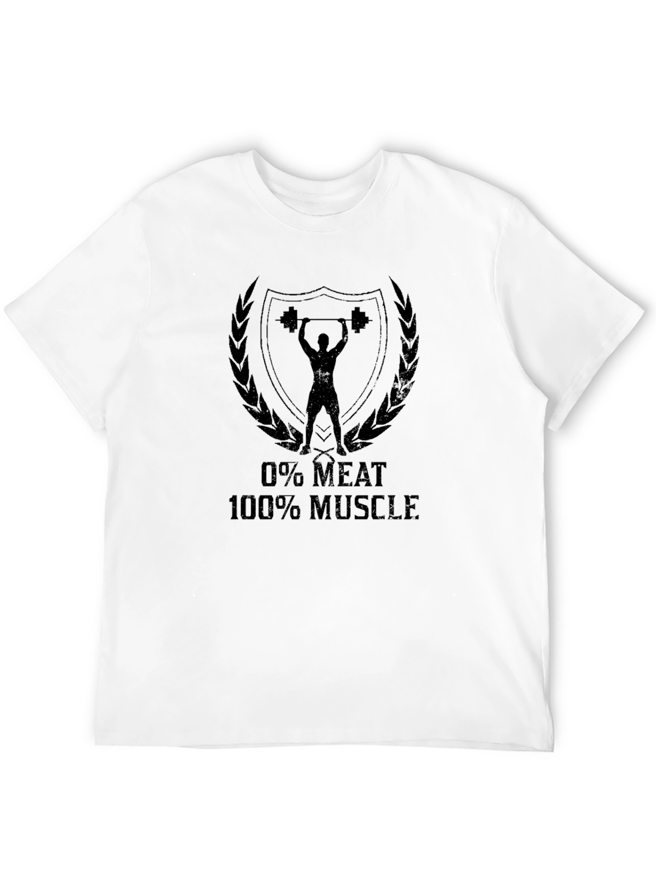 Vegan Bodybuilder T-Shirt - 0% Meat 100% Muscle