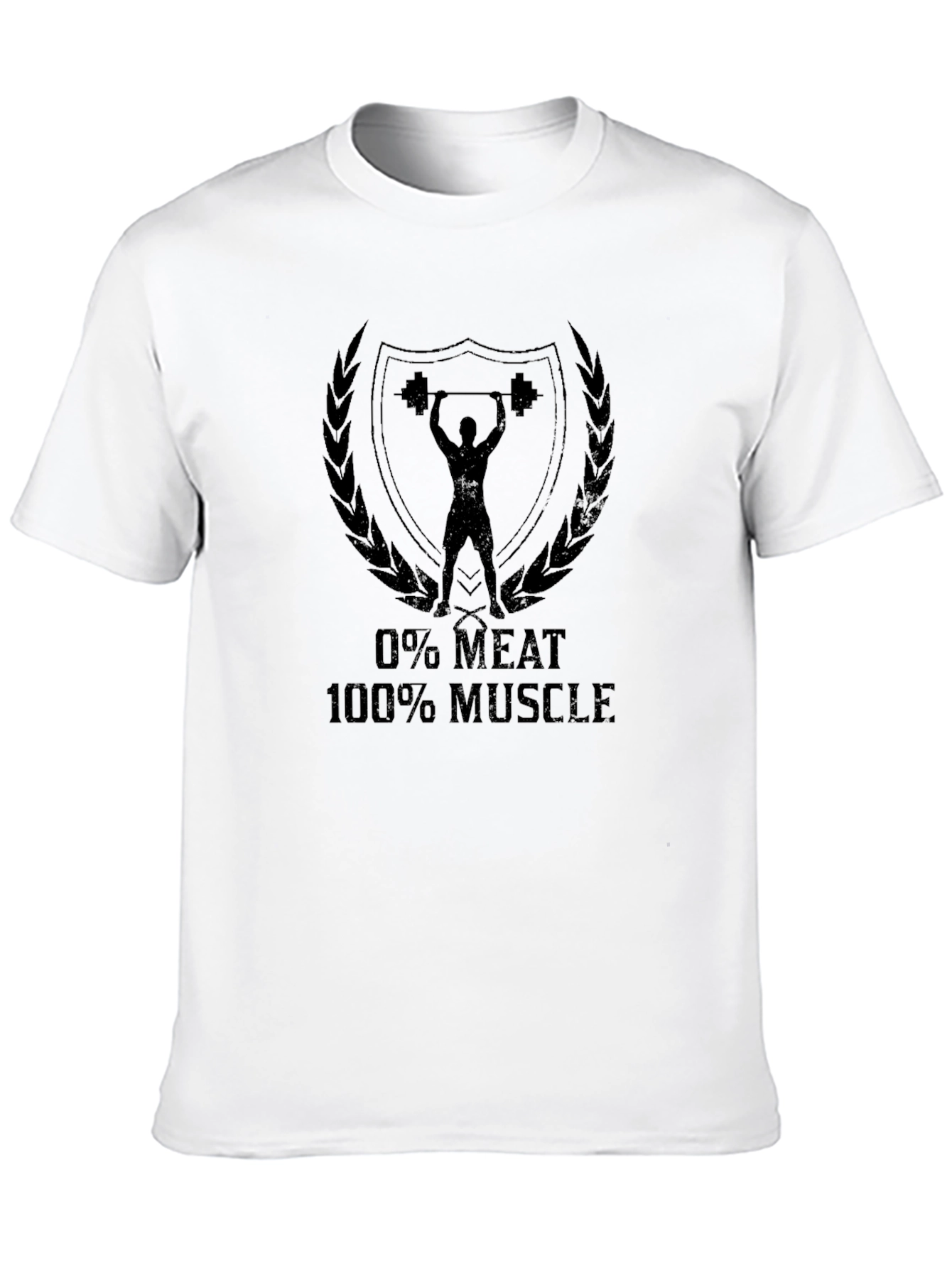 Vegan Bodybuilder T-Shirt - 0% Meat 100% Muscle