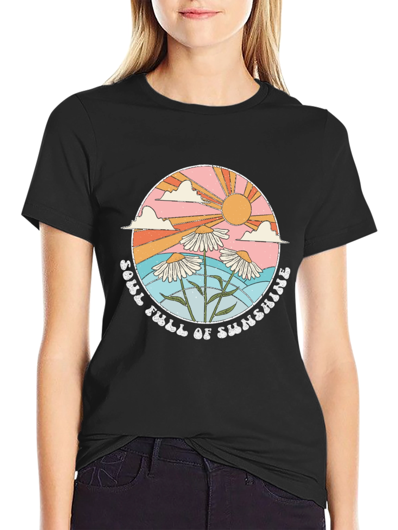 Soul Full of Sunshine Graphic Tee - Black