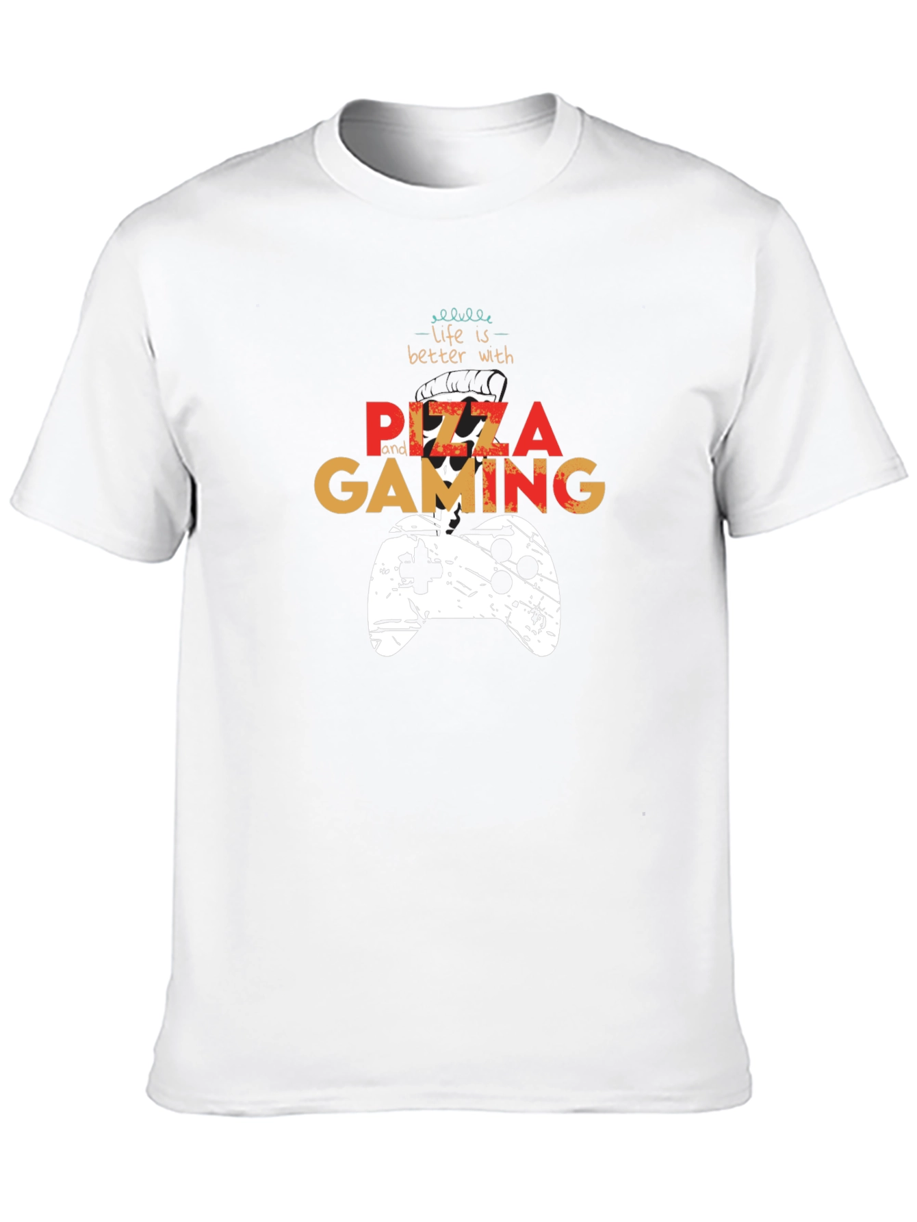 Pizza & Gaming T-Shirt - Gamer Style