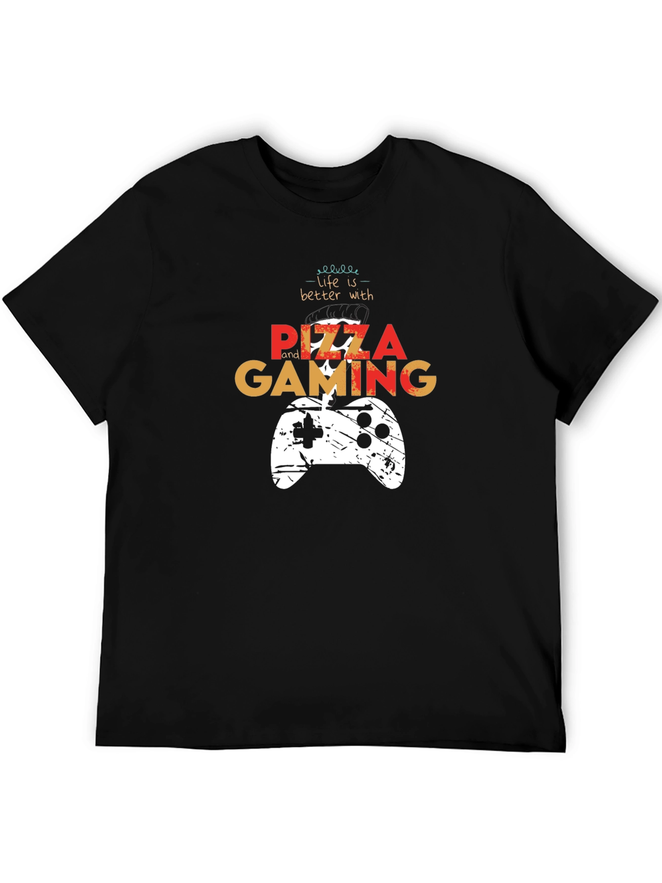 Pizza & Gaming T-Shirt - Gamer Style