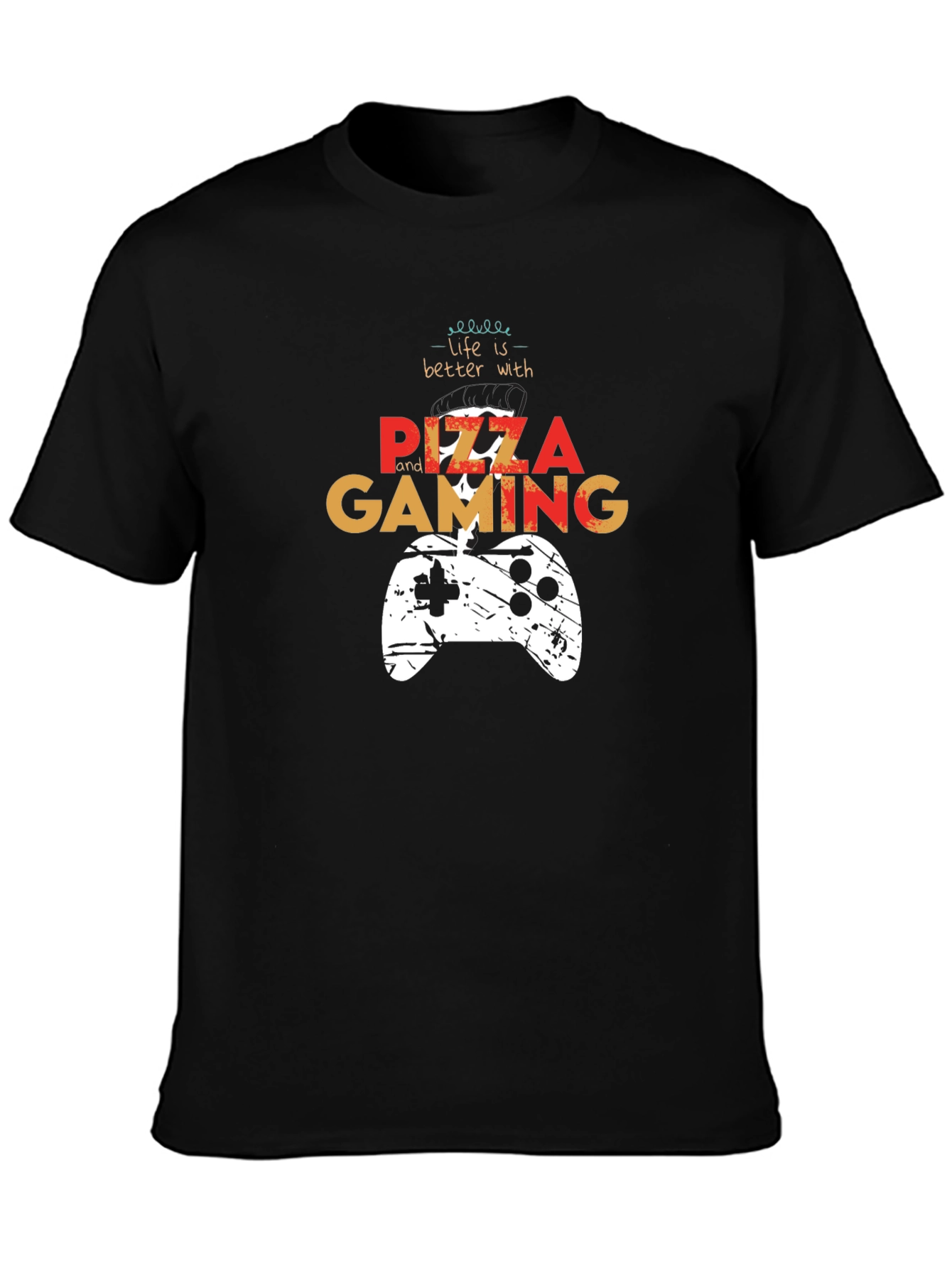 Pizza & Gaming T-Shirt - Gamer Style