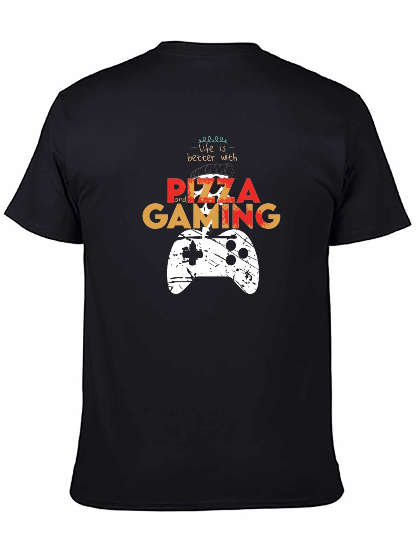 Pizza & Gaming T-Shirt - Gamer Style