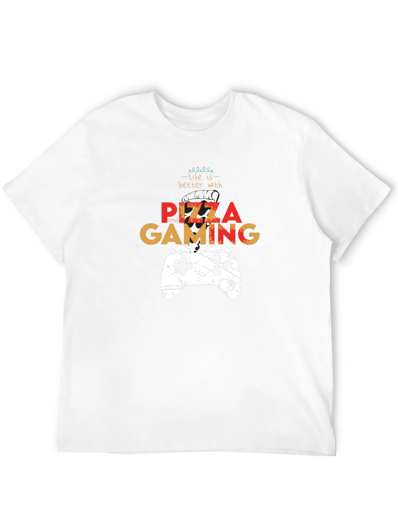Pizza & Gaming T-Shirt - Gamer Style