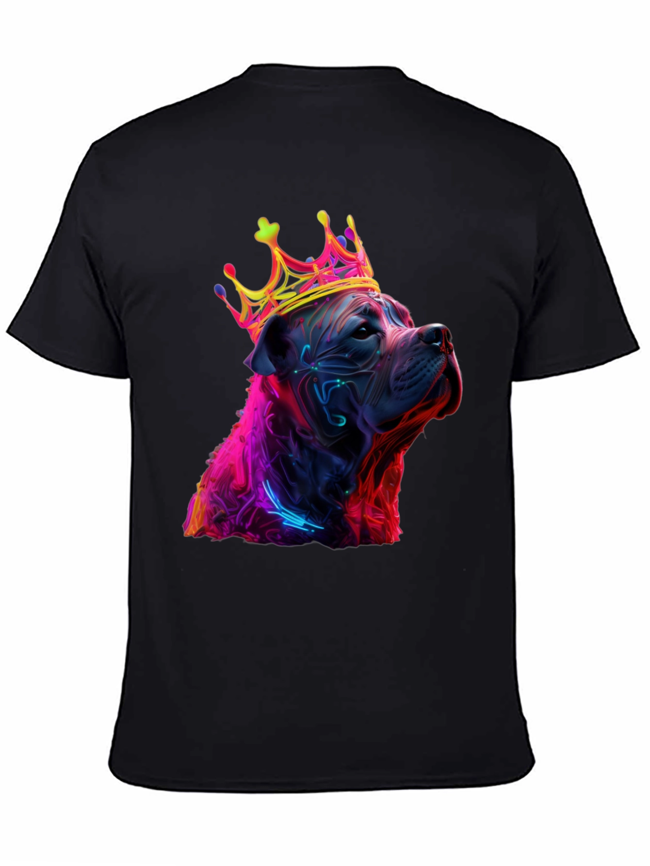 King Dog Graphic Tee - Neon Crown