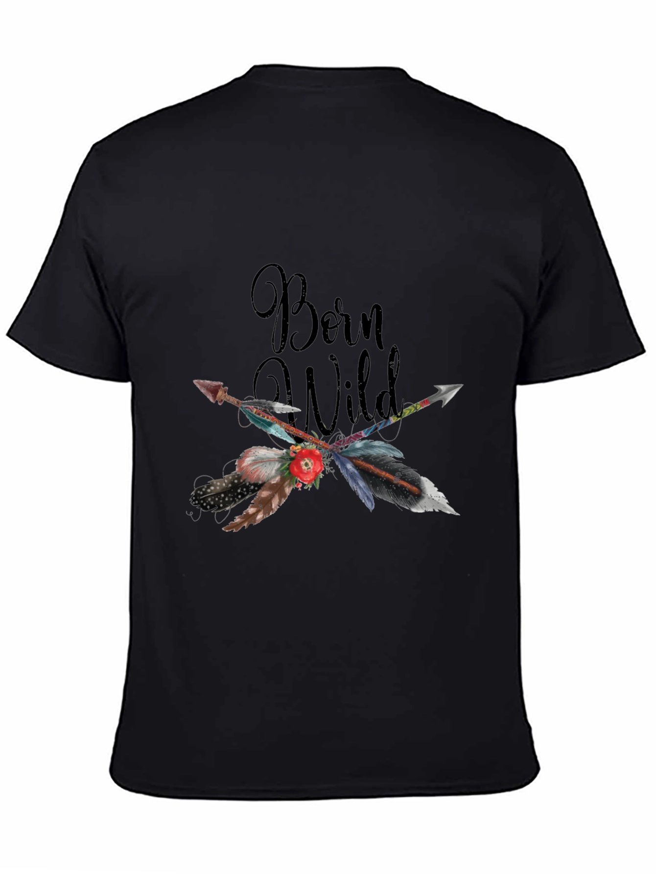 Born Wild Feather Arrow Graphic T-Shirt