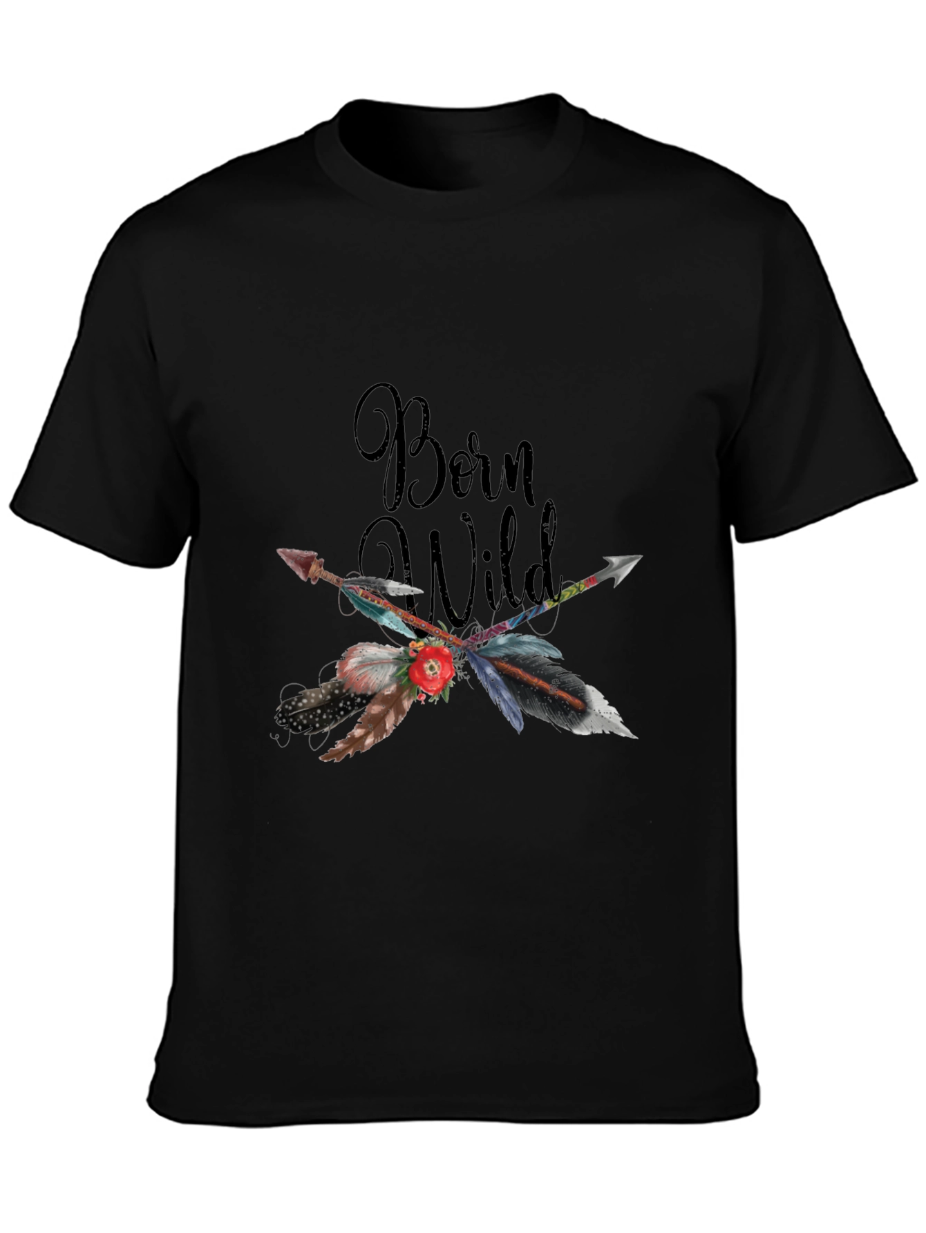 Born Wild Feather Arrow Graphic T-Shirt