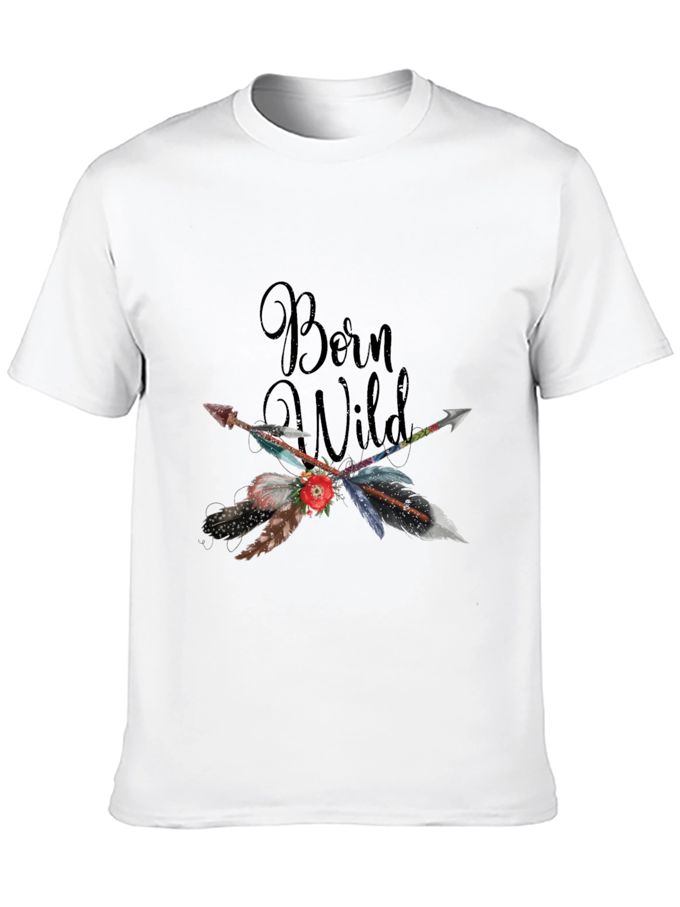 Born Wild Feather Arrow Graphic T-Shirt