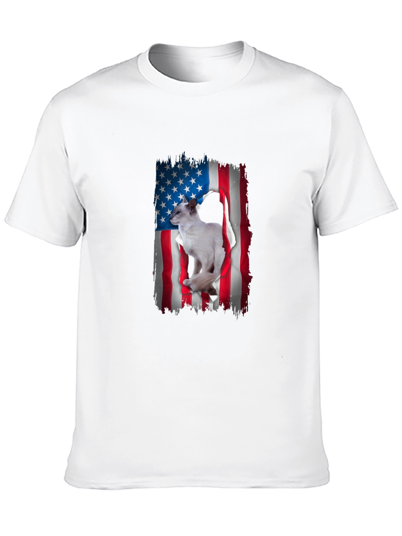 American Flag Cat T-Shirt