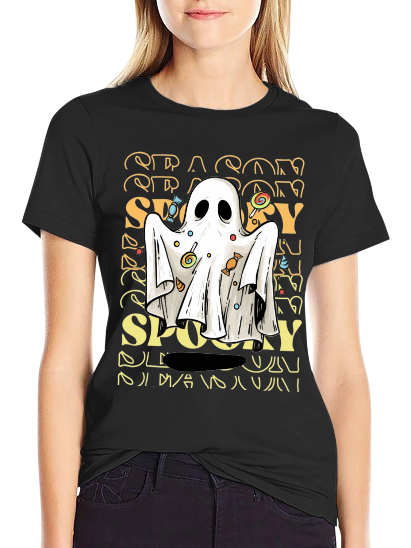Spooky Season Ghost Graphic Tee