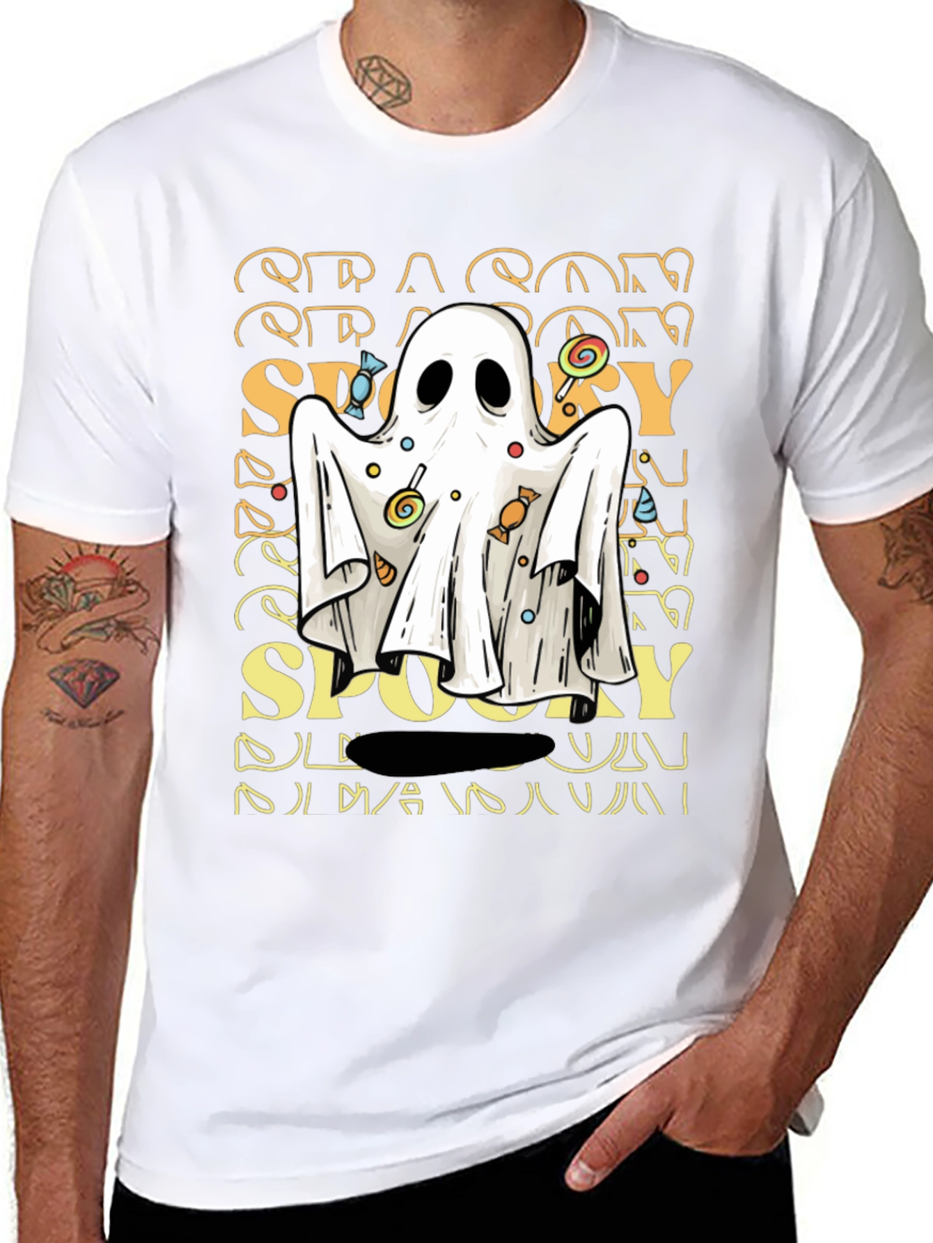 Spooky Season Ghost Graphic Tee