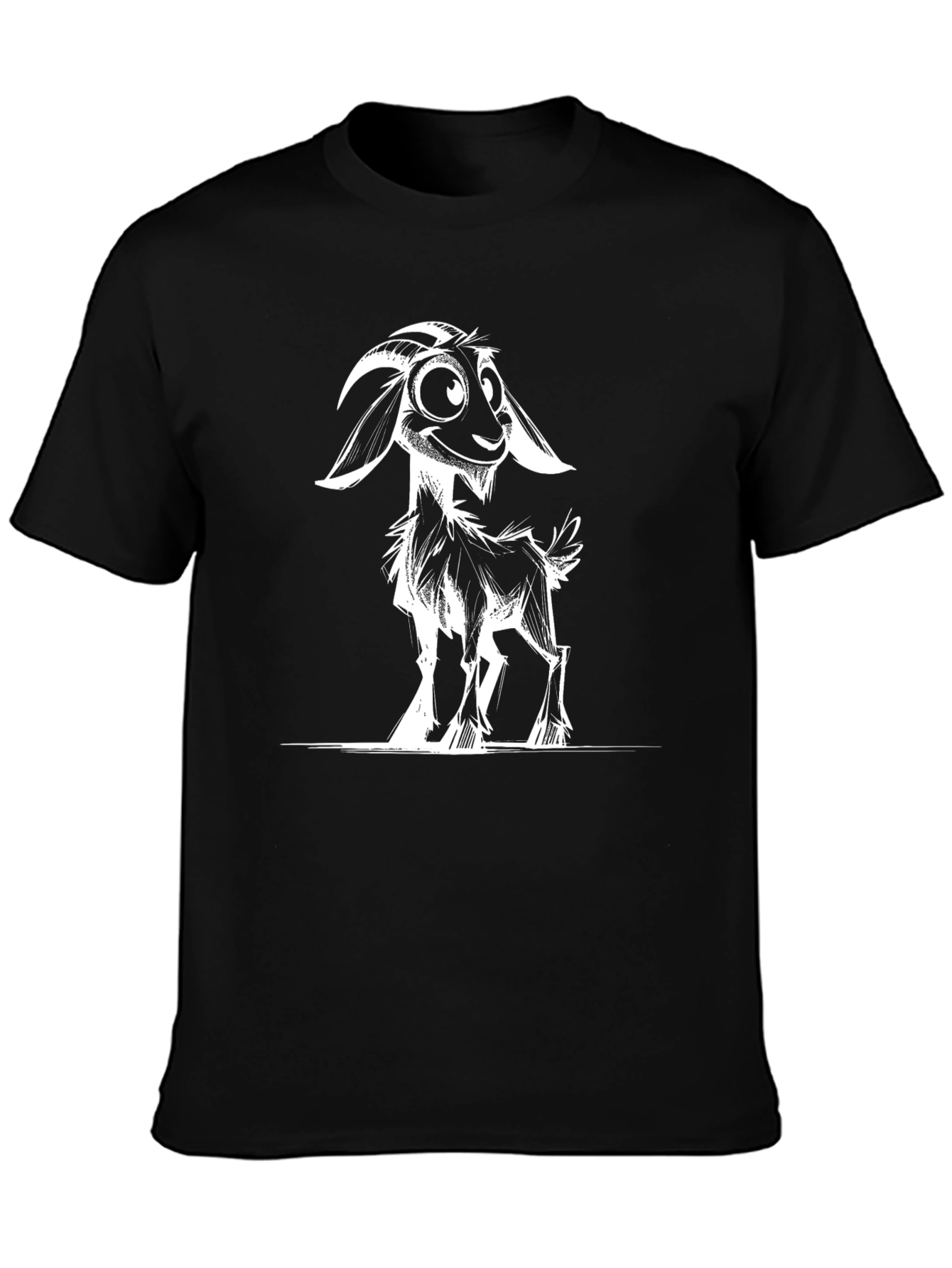 Cool Goat Graphic Black T-Shirt