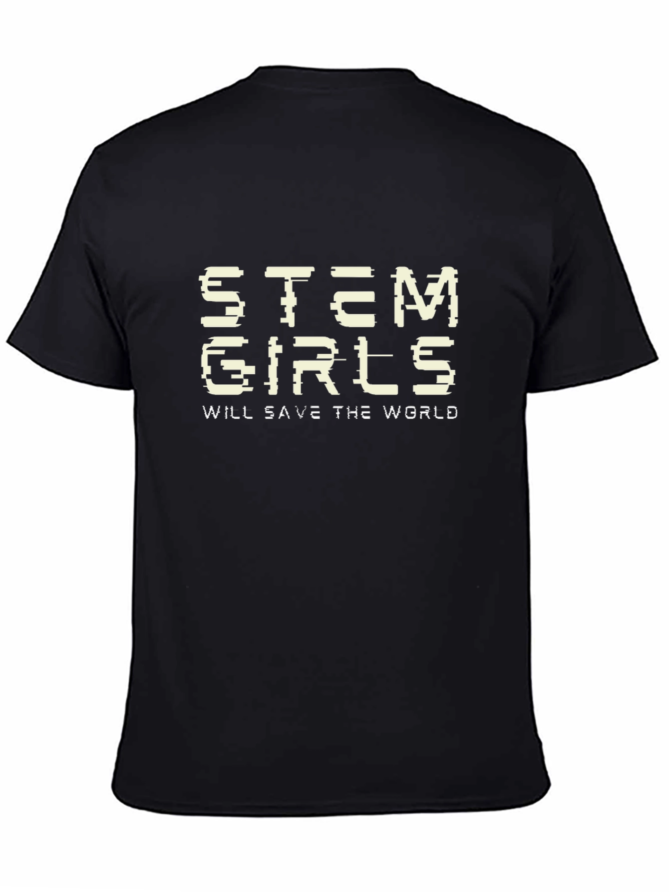 STEM Girls Save the World Black T-Shirt