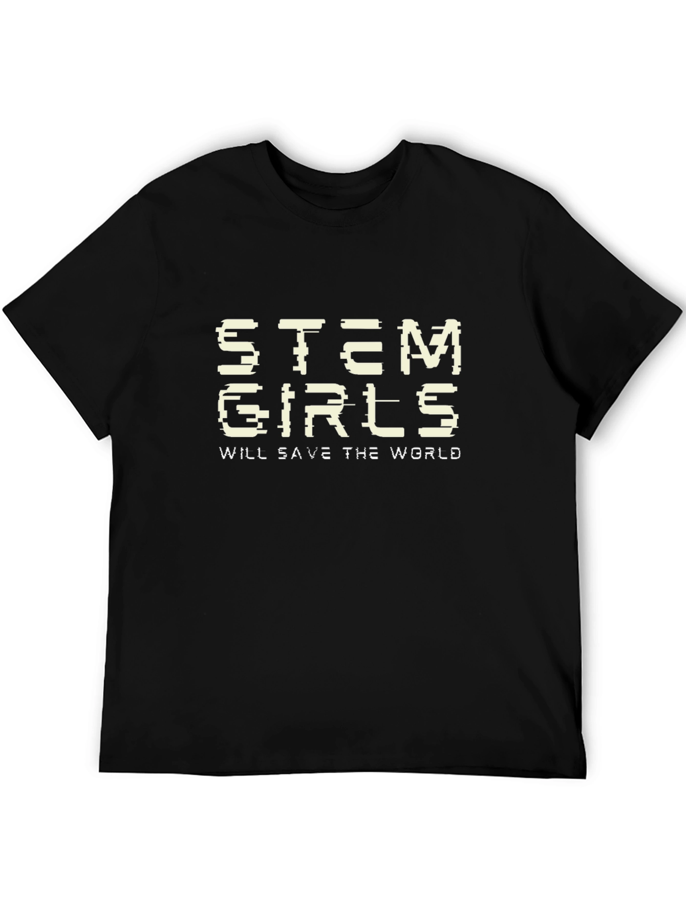 STEM Girls Save the World Black T-Shirt