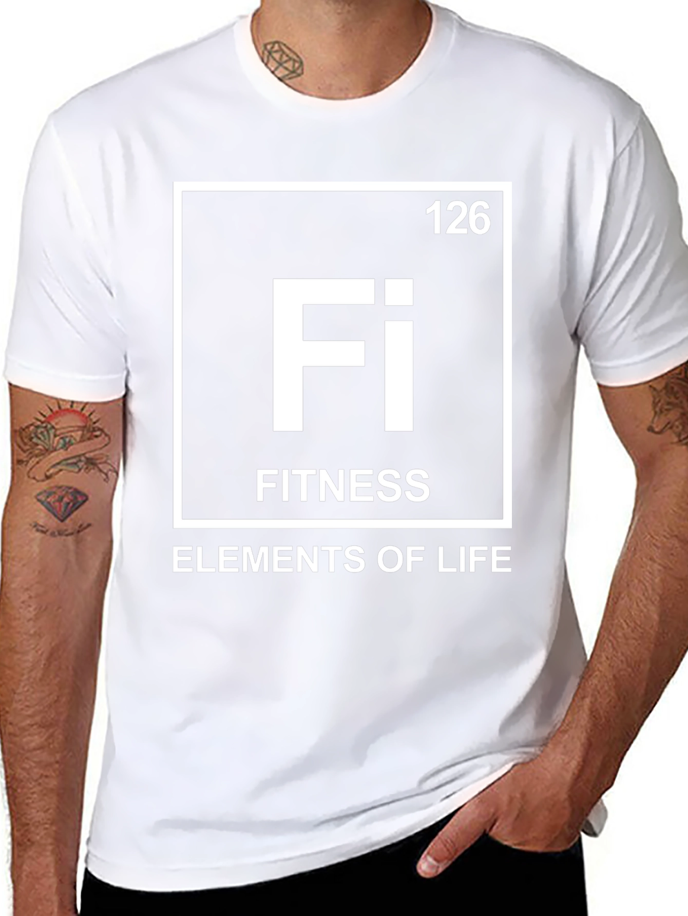 Fitness Elements of Life Graphic Tee - Black