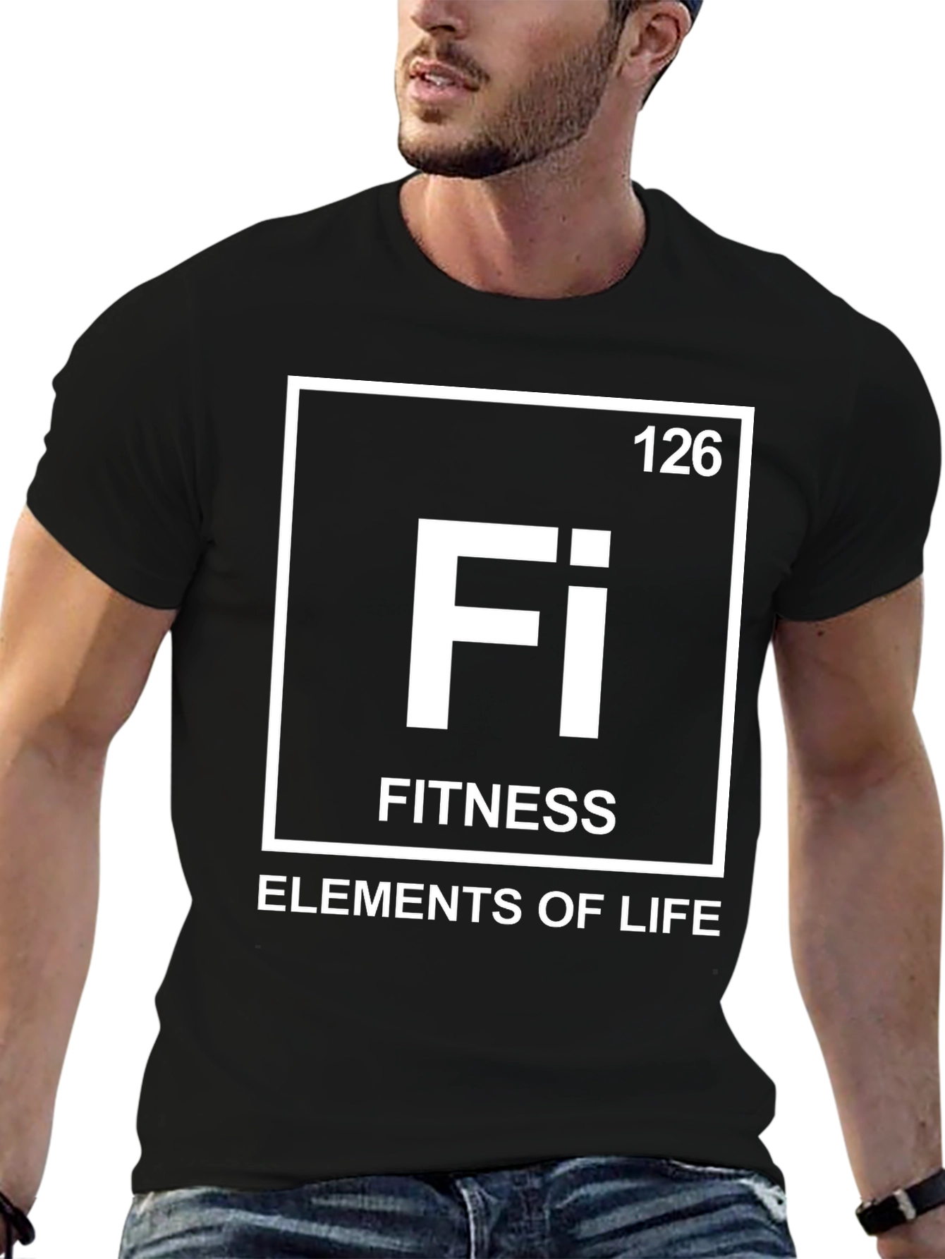 Fitness Elements of Life Graphic Tee - Black