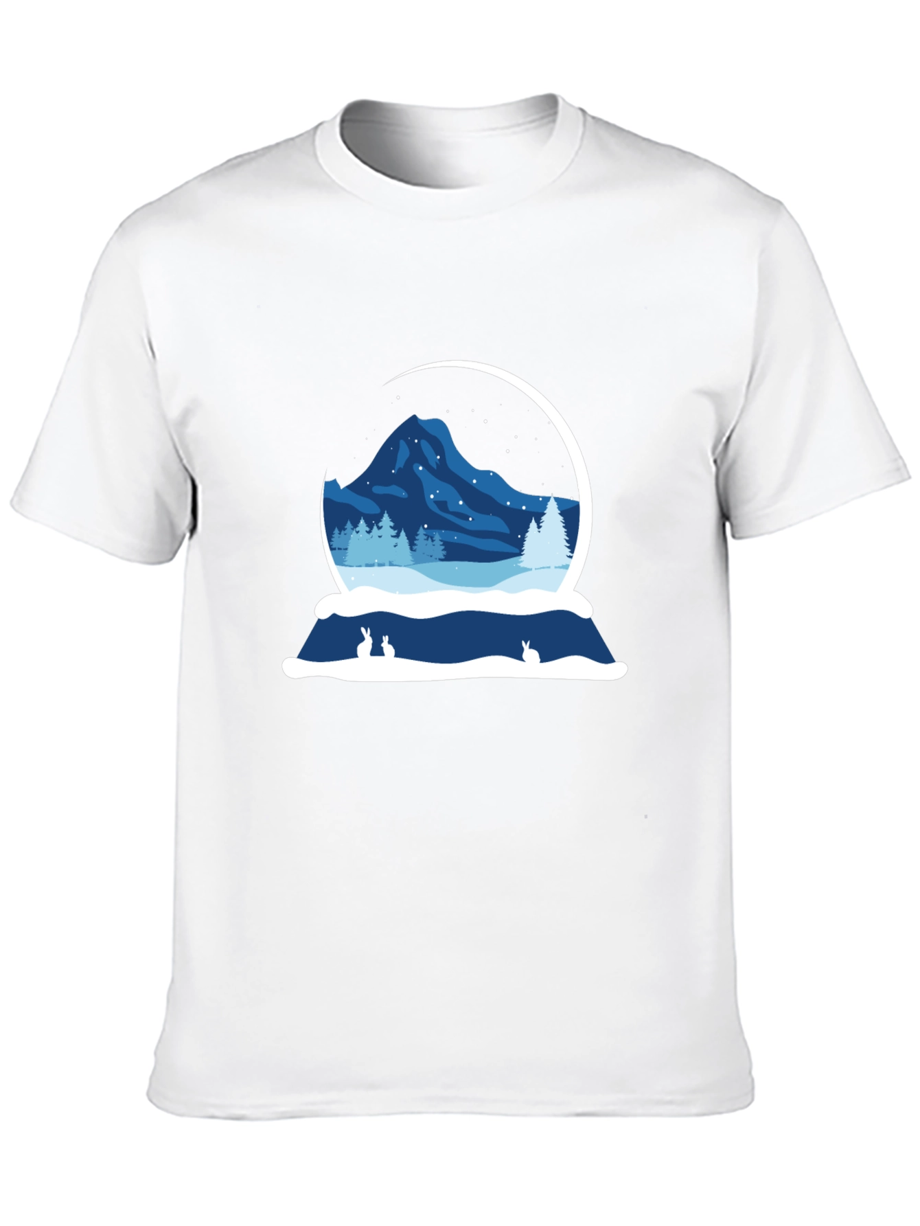 Winter Snow Globe Graphic Tee - Black