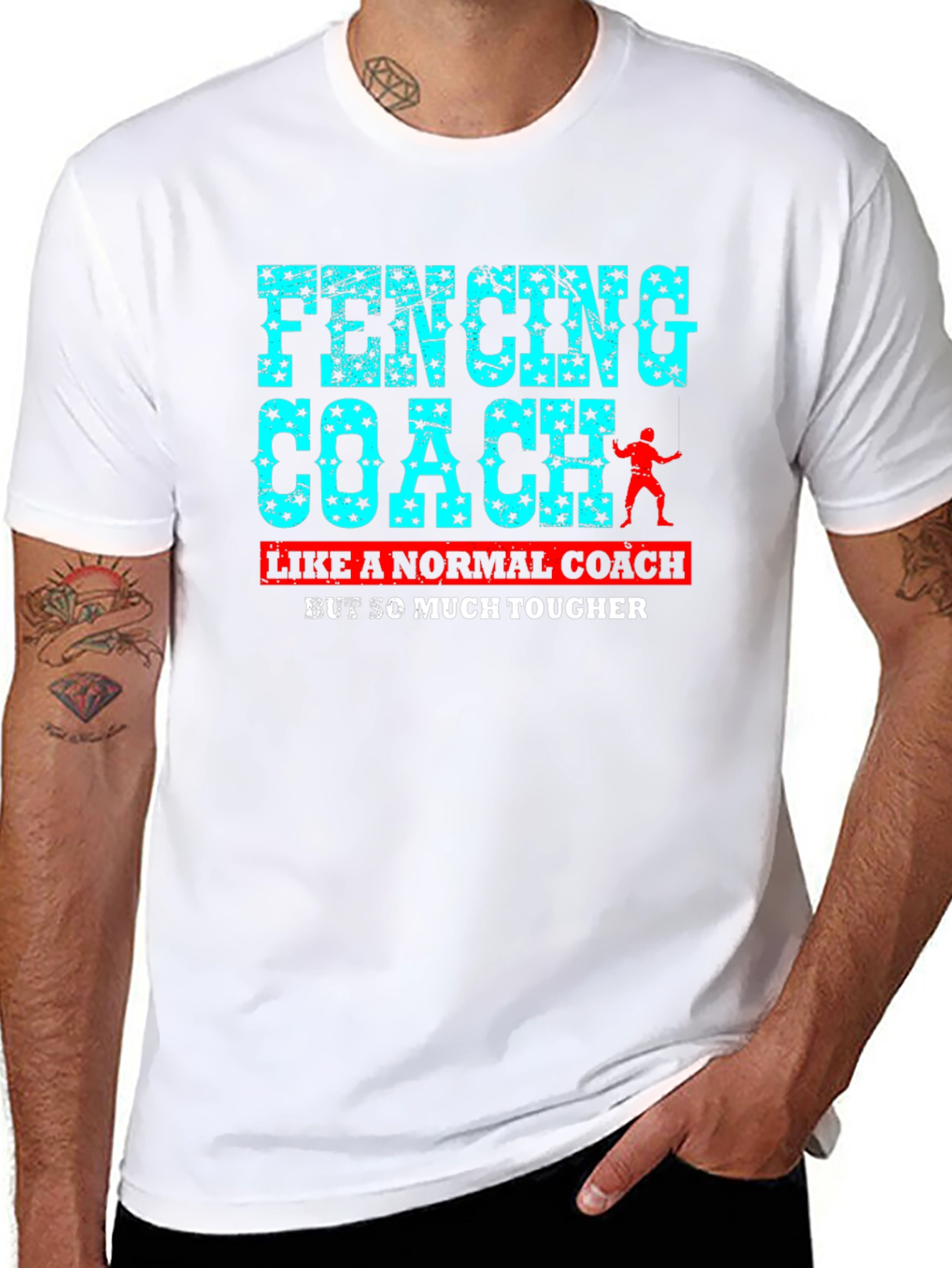 Fencing Coach T-Shirt - So Much Tougher!