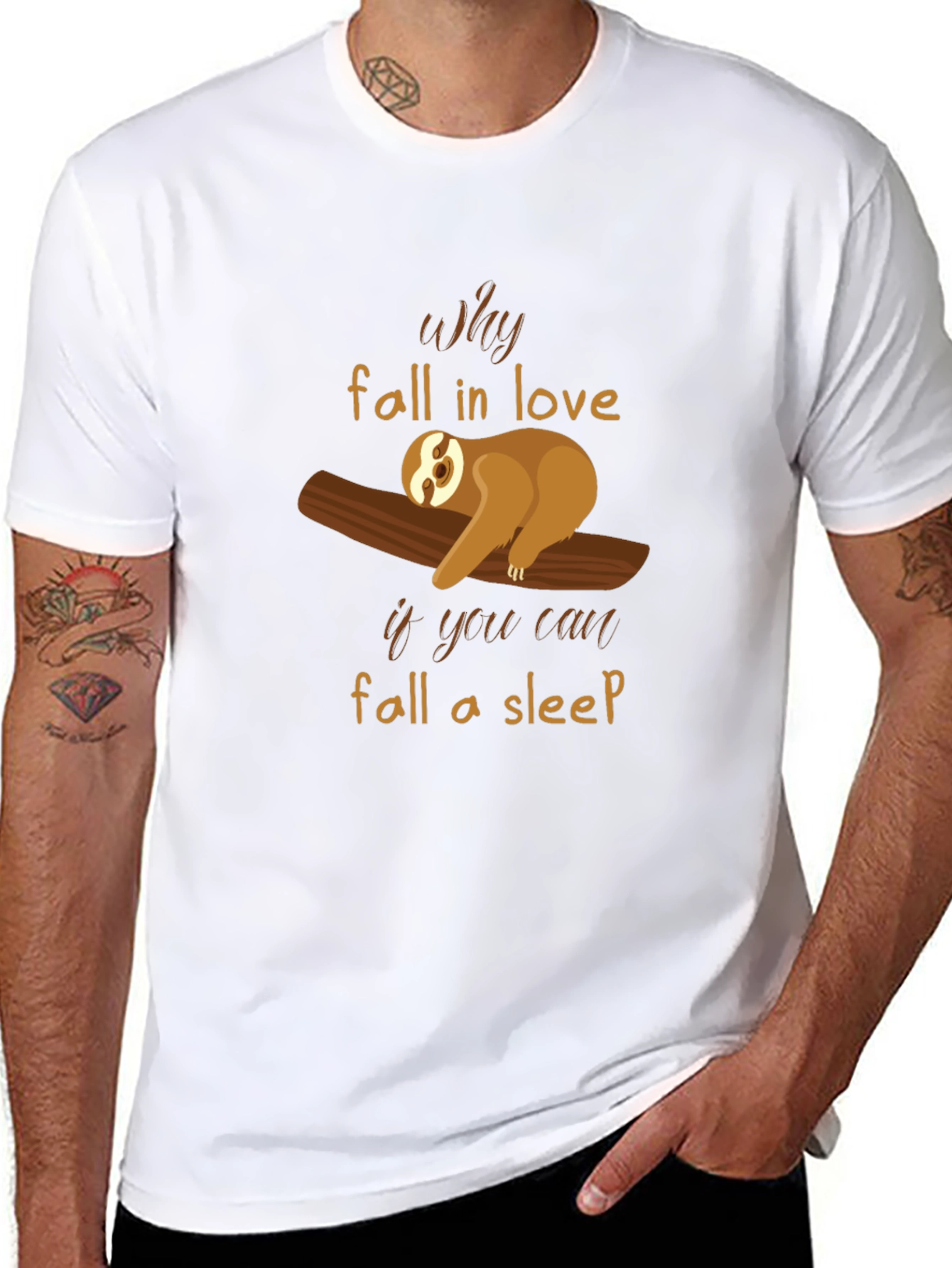 Why Fall in Love? Sloth Graphic Tee