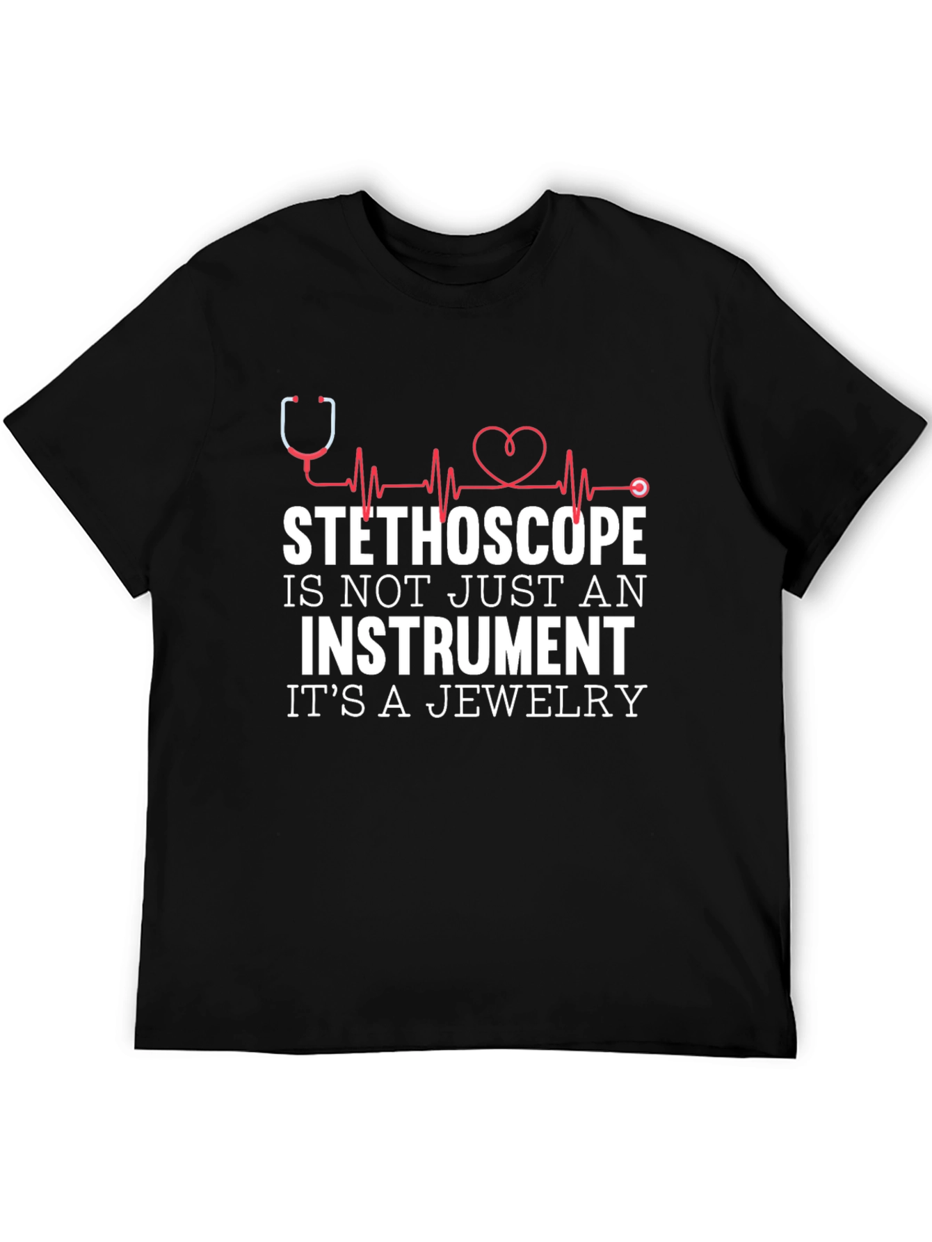 Stethoscope Jewelry T-Shirt Instrument Tee Medical Gift