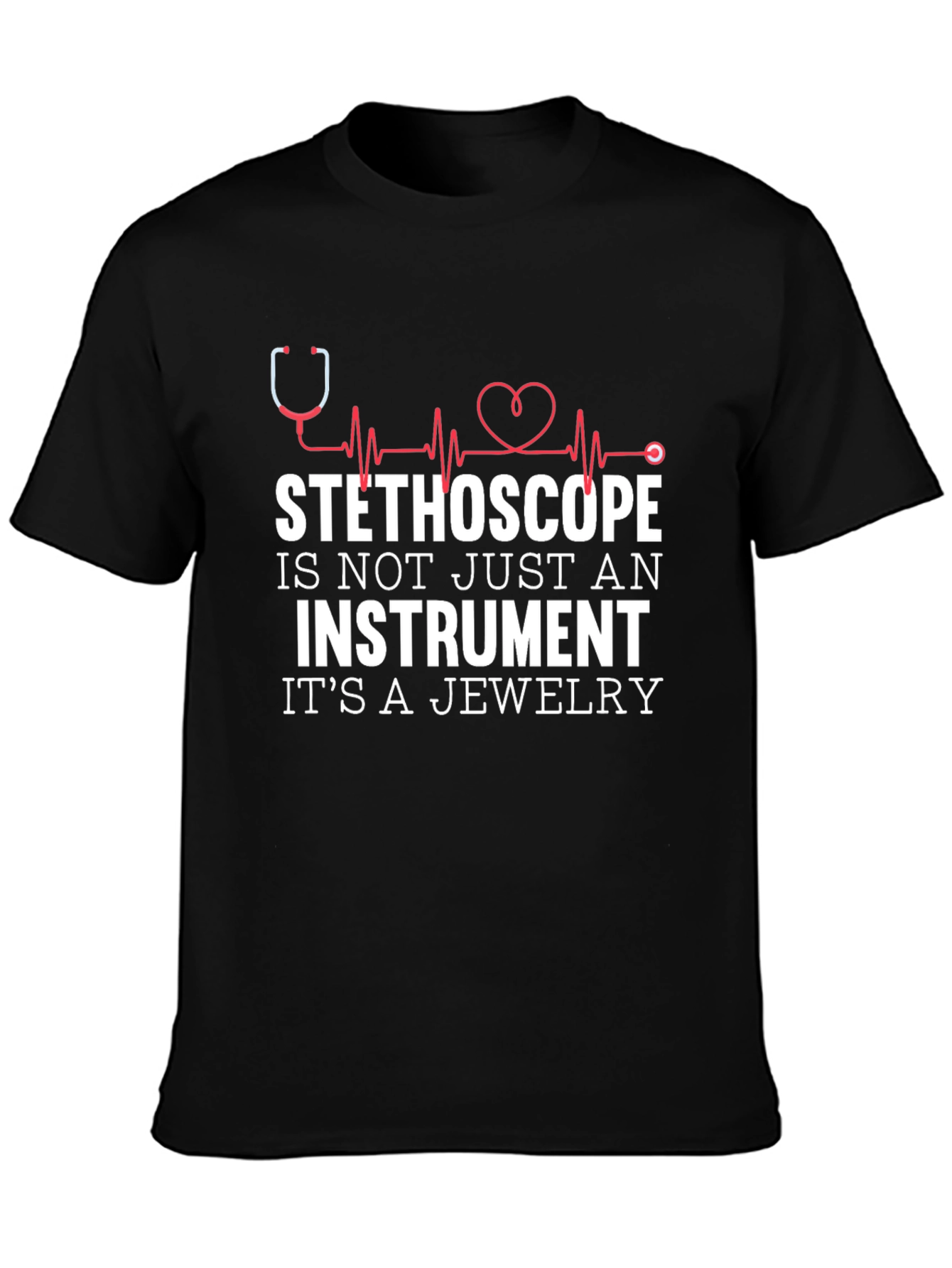 Stethoscope Jewelry T-Shirt Instrument Tee Medical Gift