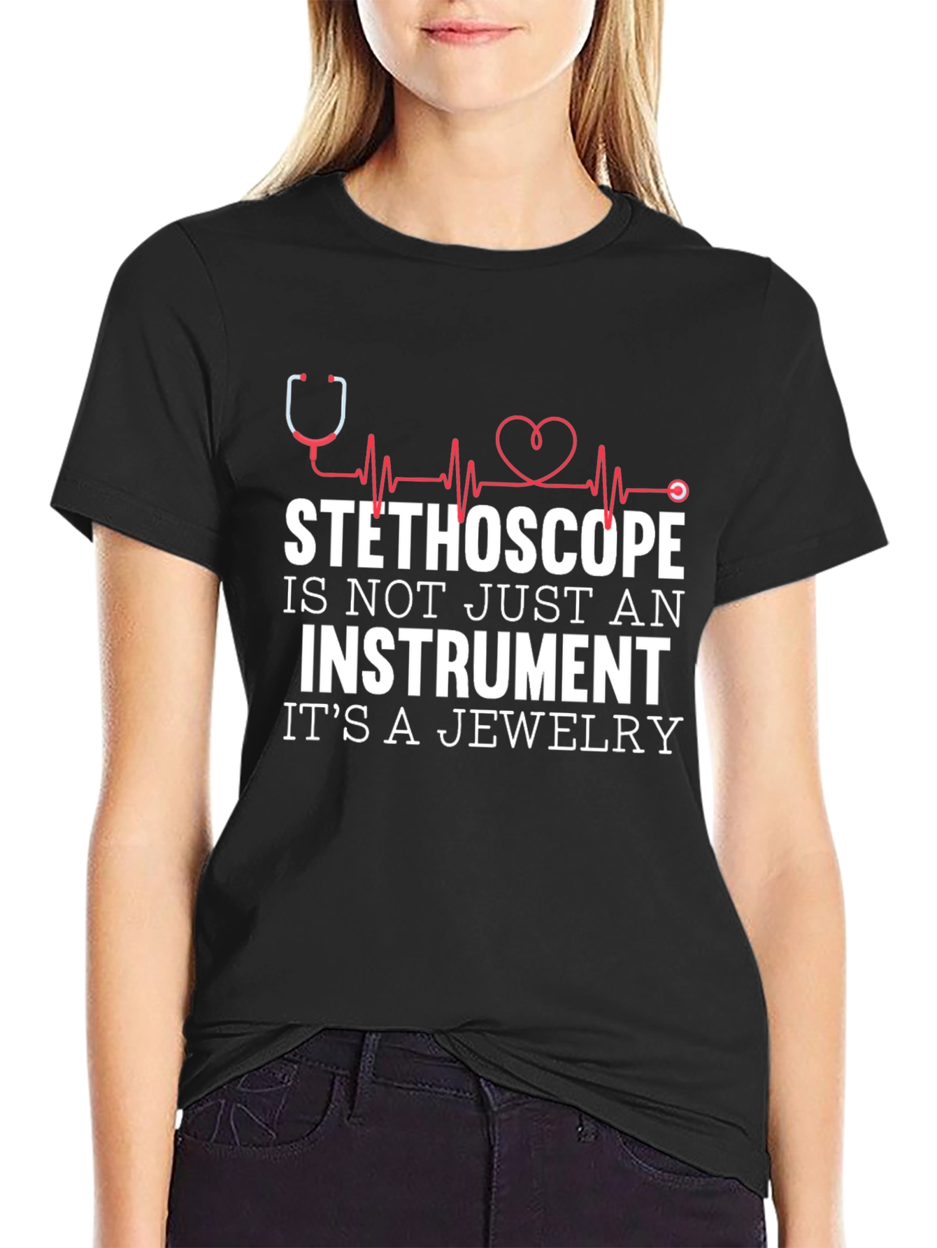 Stethoscope Jewelry T-Shirt Instrument Tee Medical Gift