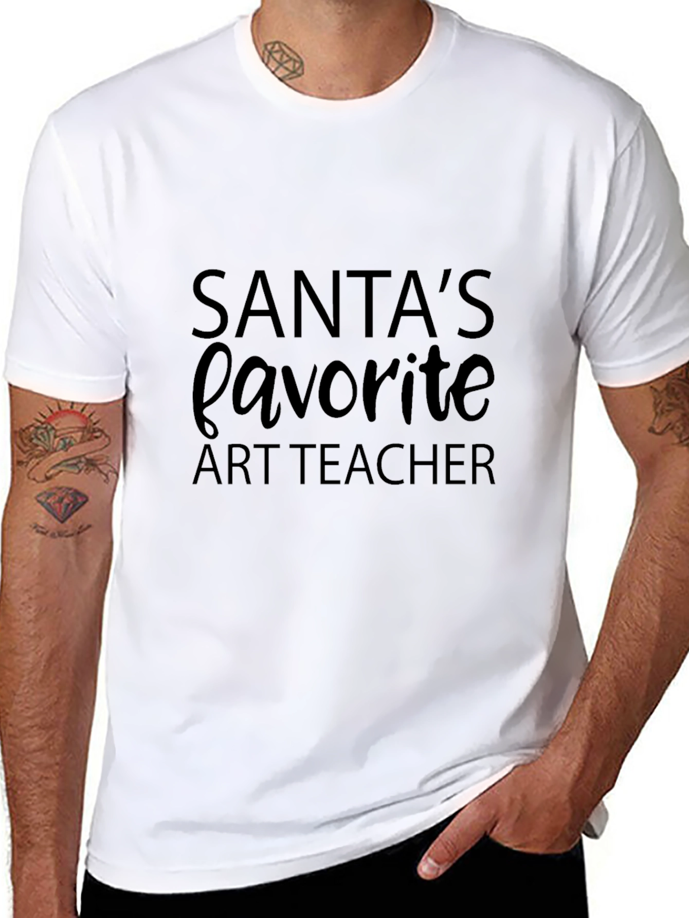 Santas Favorite Art Teacher T-Shirt
