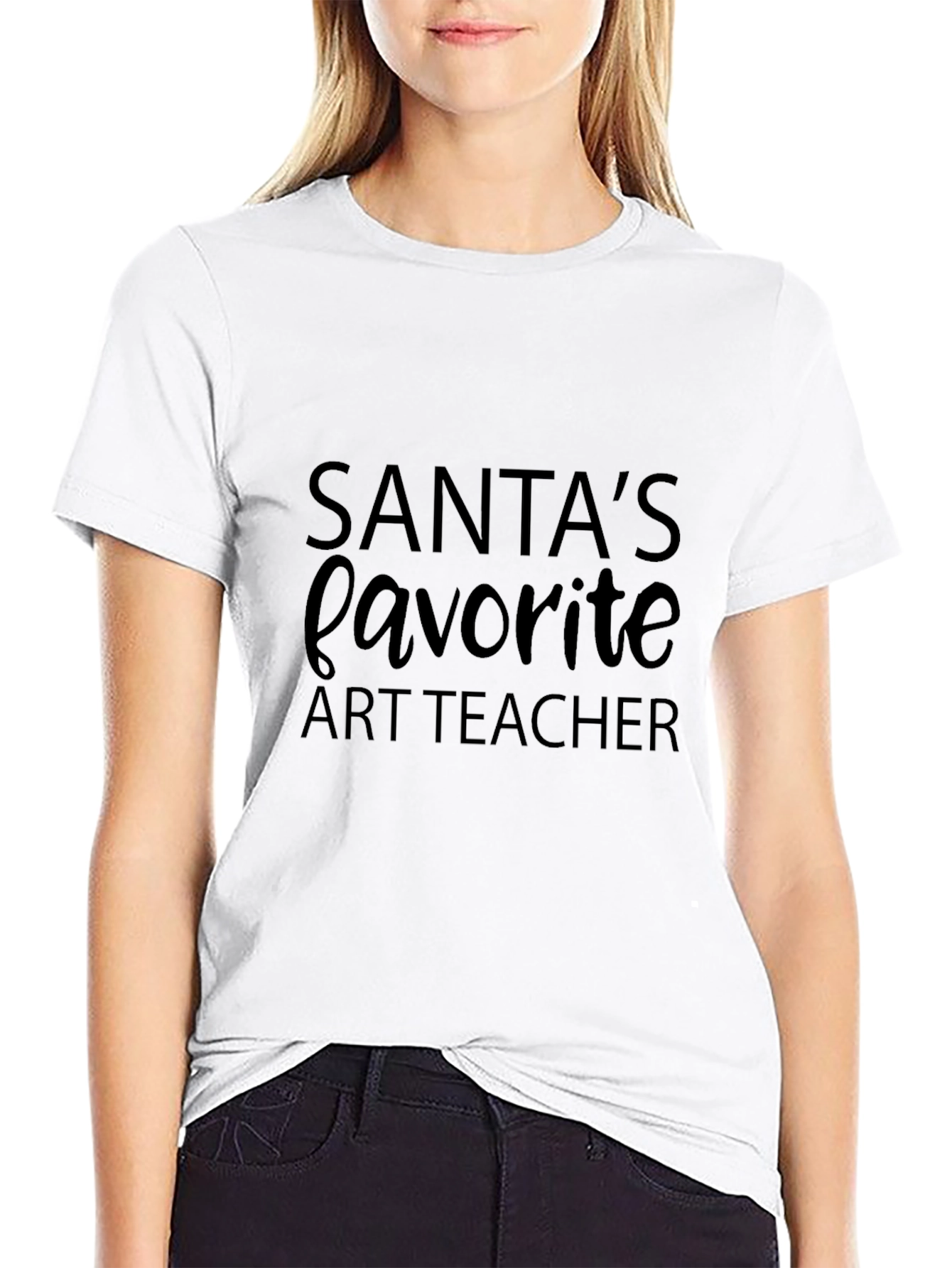 Santas Favorite Art Teacher T-Shirt
