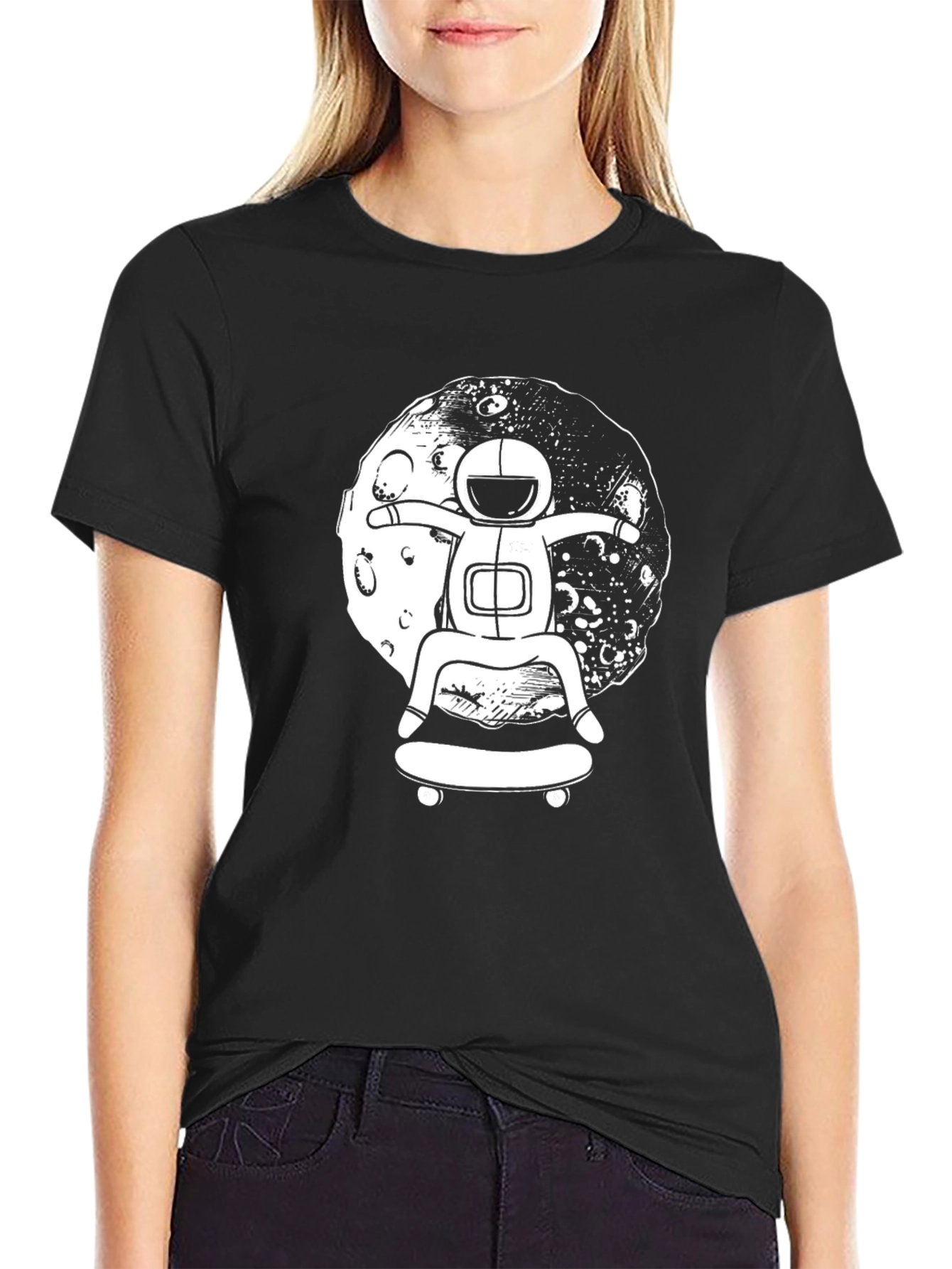 Astronaut Skateboard Graphic Tee