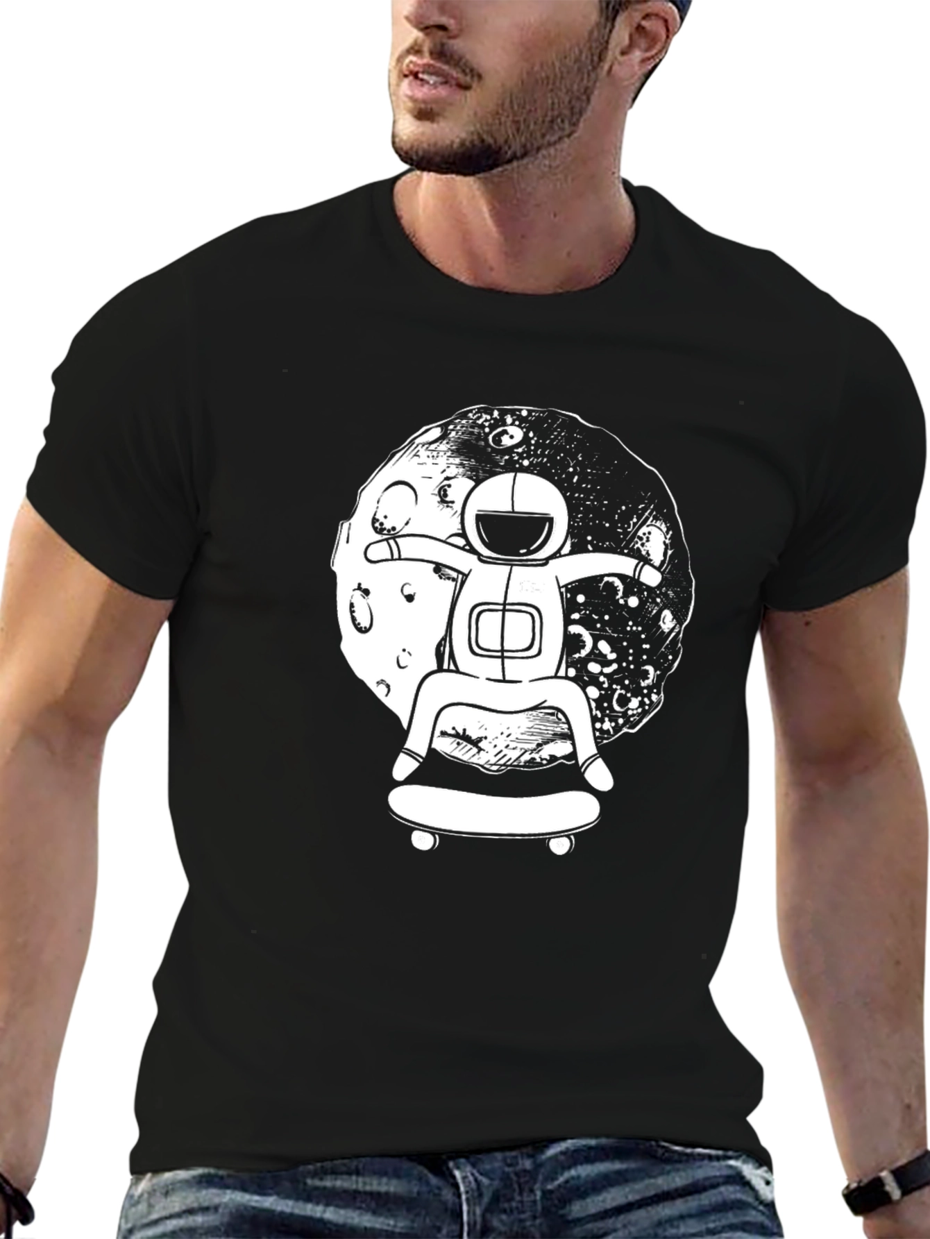 Astronaut Skateboard Graphic Tee
