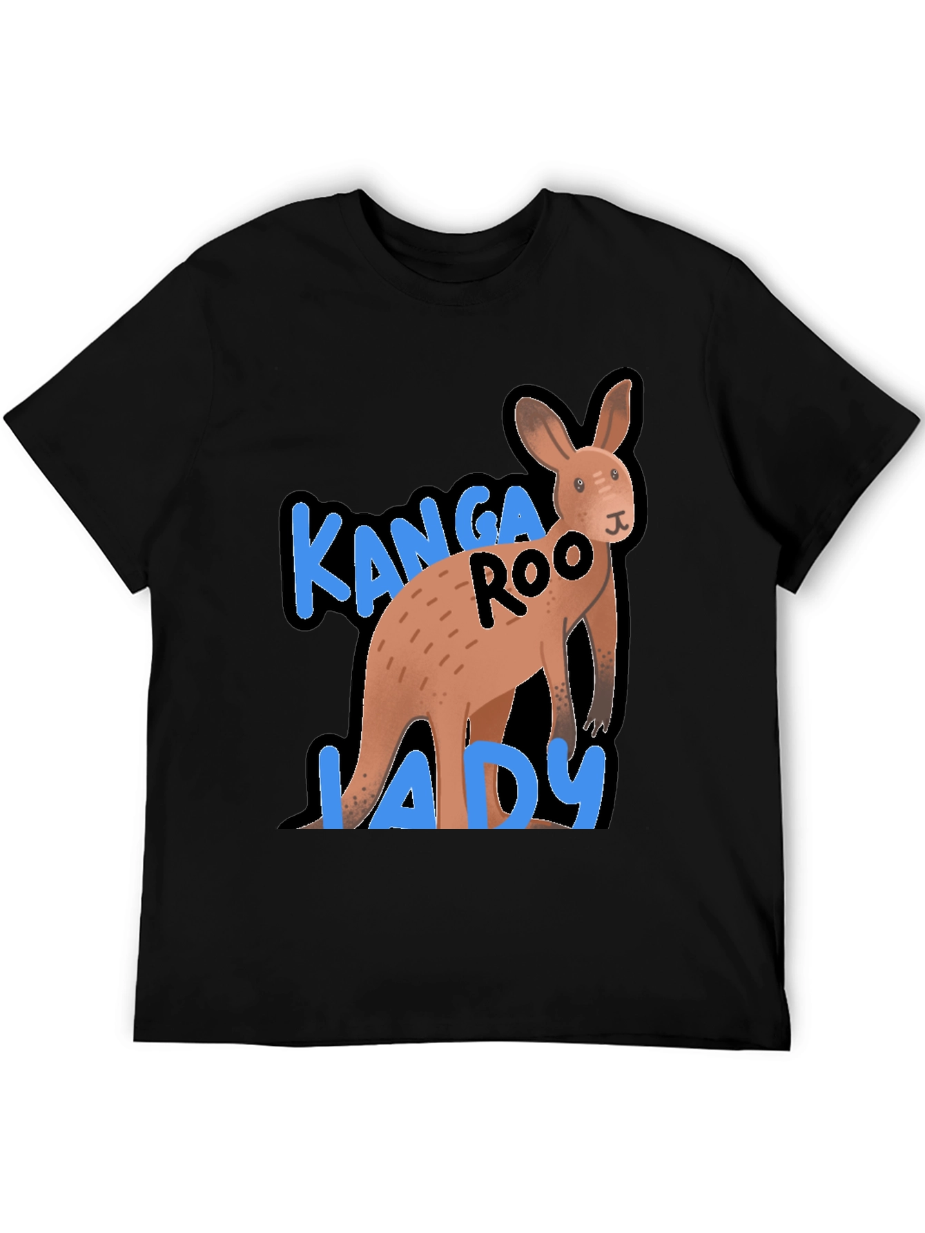 Kanga-Roo Lady Graphic T-Shirt - Black