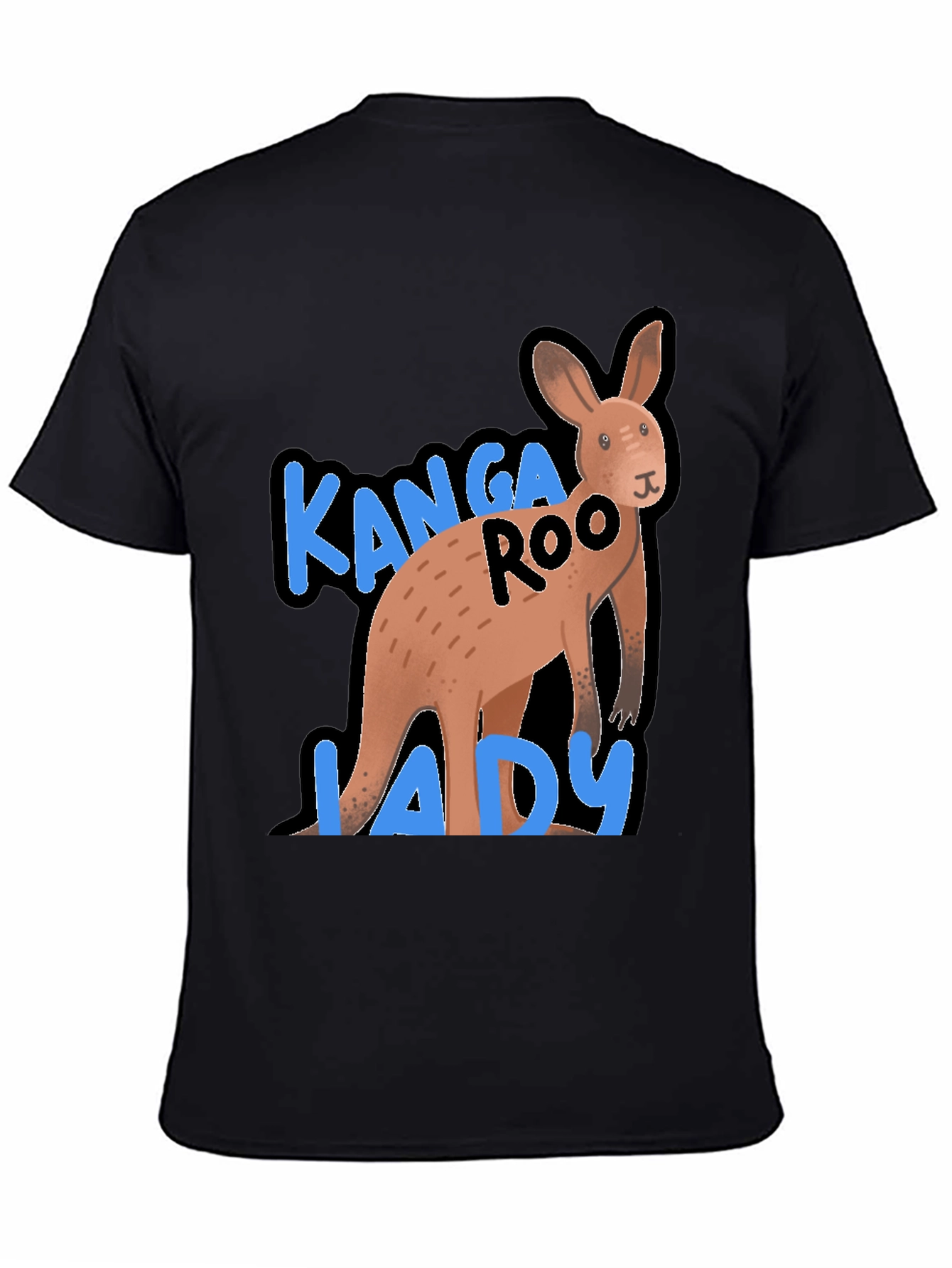Kanga-Roo Lady Graphic T-Shirt - Black