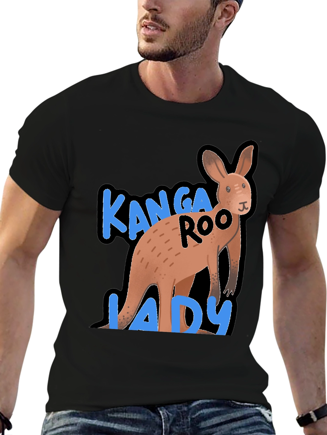 Kanga-Roo Lady Graphic T-Shirt - Black