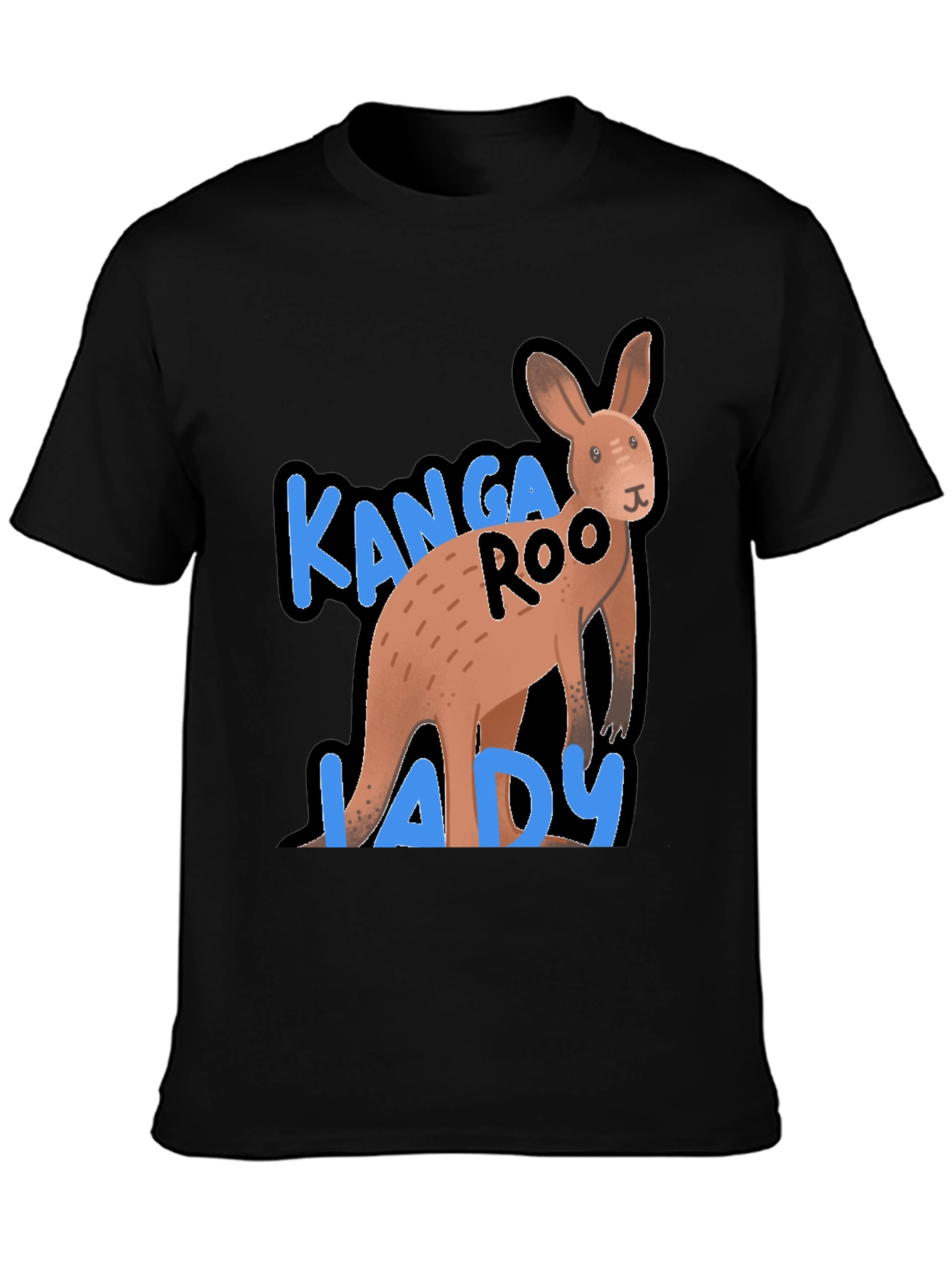 Kanga-Roo Lady Graphic T-Shirt - Black