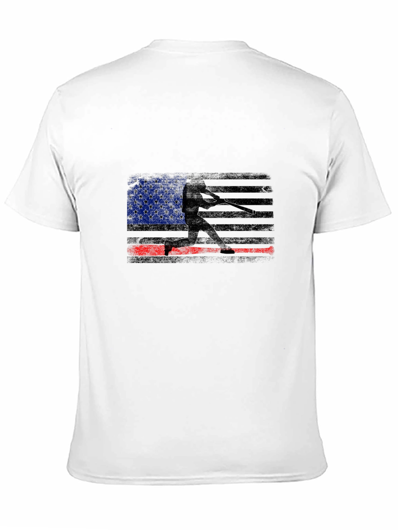 USA Flag Baseball Graphic Tee - Black