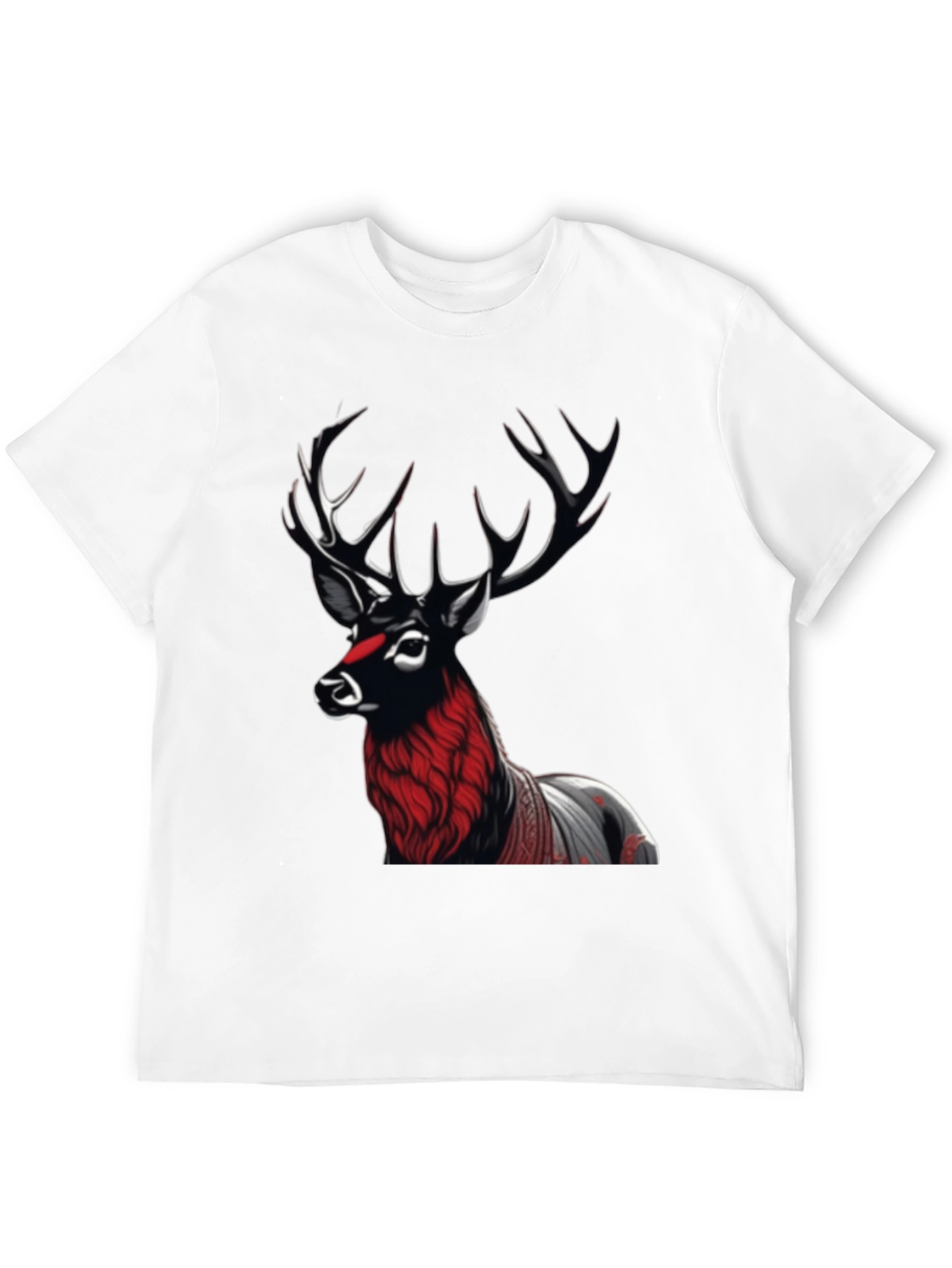 Black Deer Graphic Tee - Unique Design