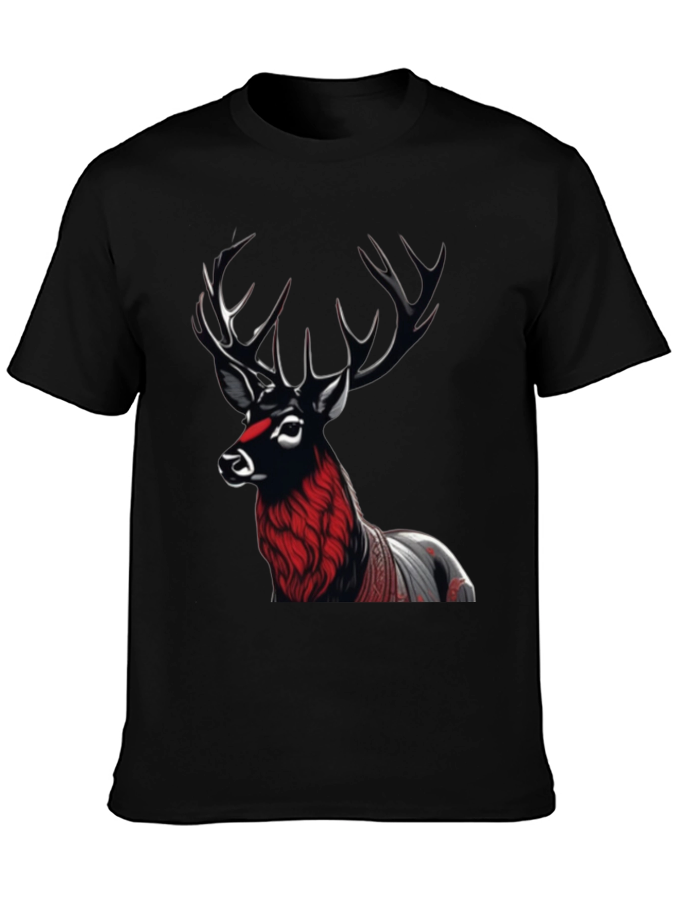 Black Deer Graphic Tee - Unique Design